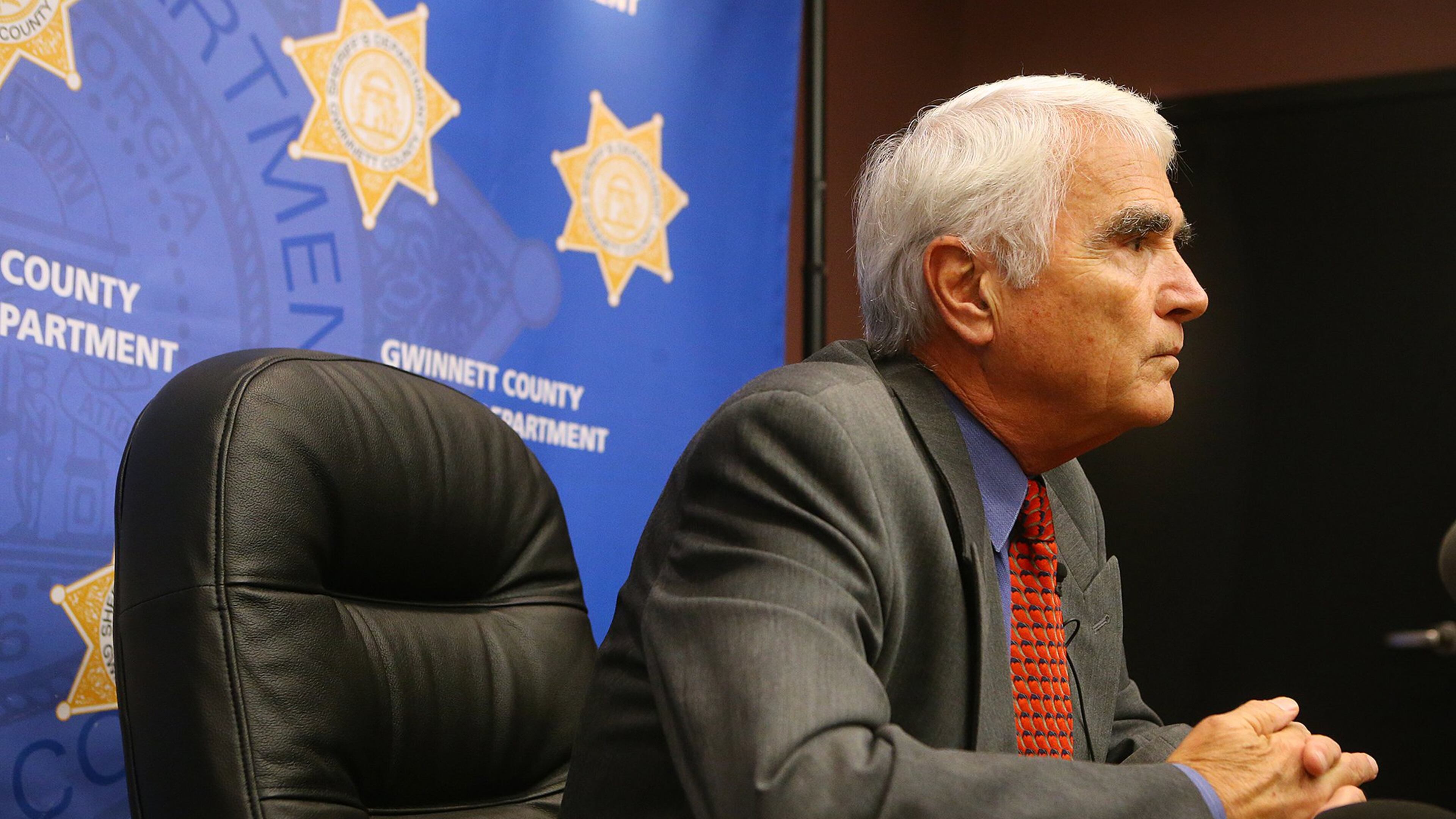 Gwinnett County Sheriff Butch Conway during a 2015 press conference in Lawrenceville. CURTIS COMPTON / CCOMPTON@AJC.COM