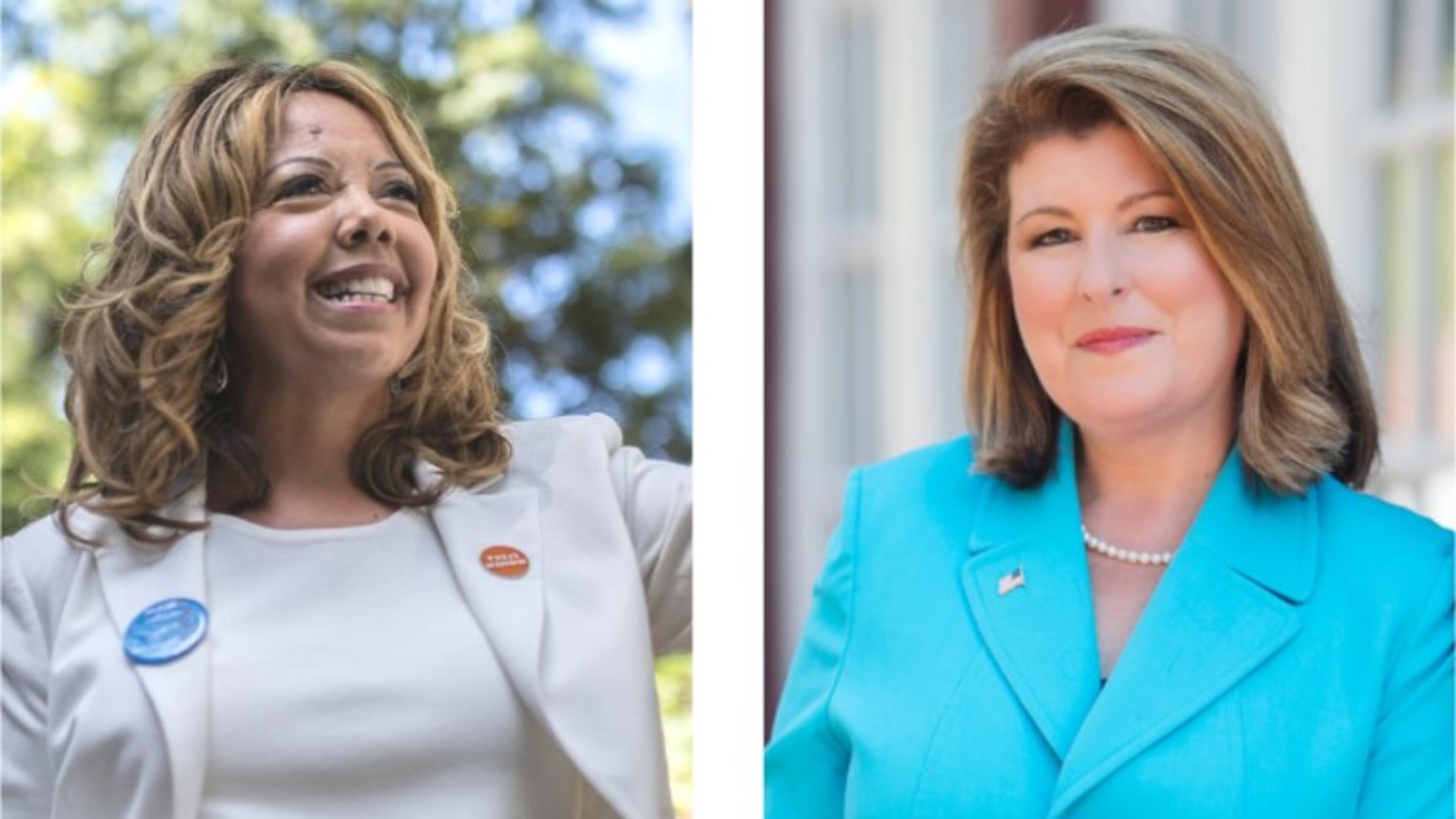 U.S. Rep. Lucy McBath (left), a Democrat, faces a rematch with Republican Karen Handel in the 2020 general election for Georgia's 6th Congressional District.