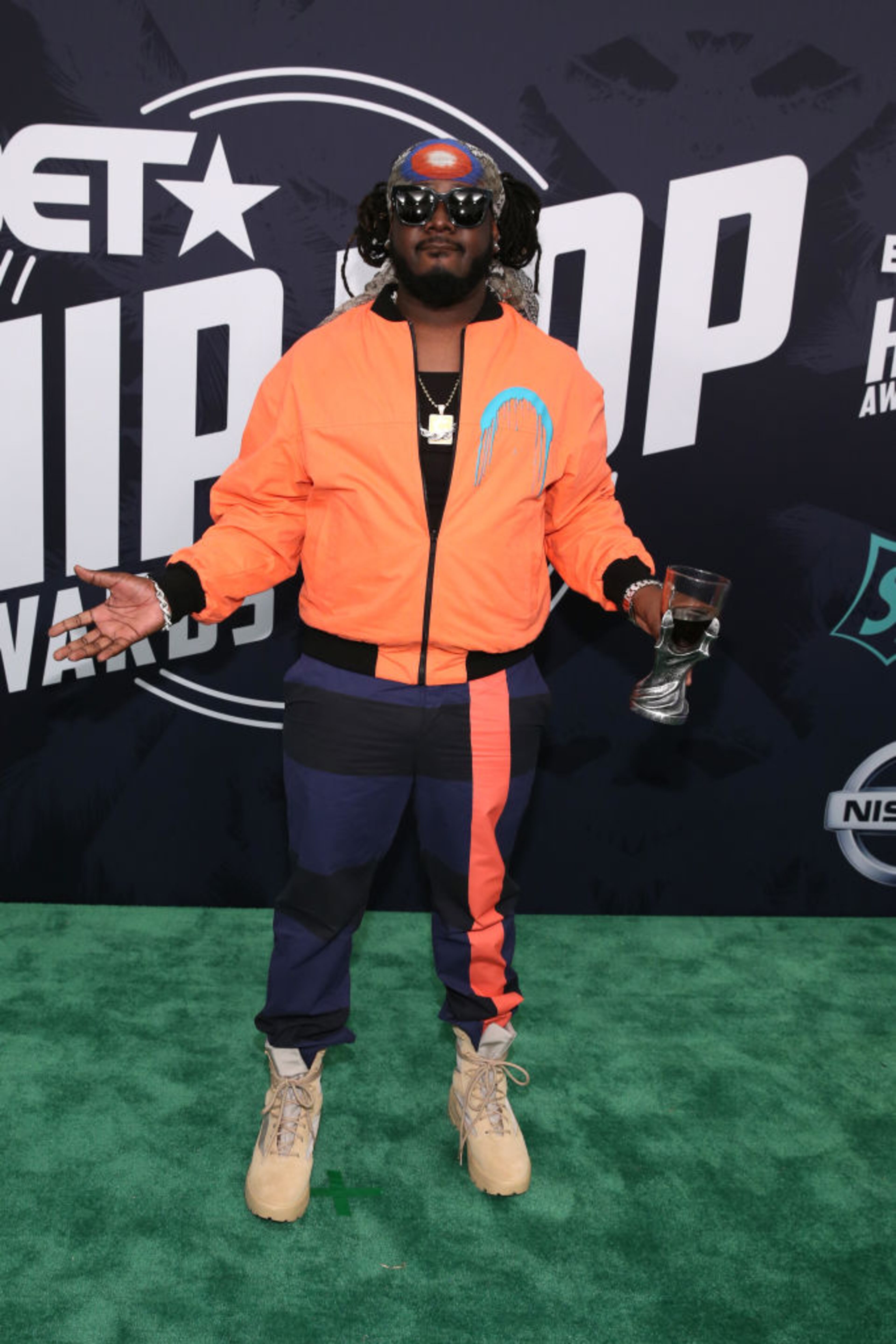 MIAMI BEACH, FL - OCTOBER 06: Rapper T-Pain attends the BET Hip Hop Awards 2017 at The Fillmore Miami Beach at the Jackie Gleason Theater on October 6, 2017 in Miami Beach, Florida. (Photo by Bennett Raglin/Getty Images for BET )
