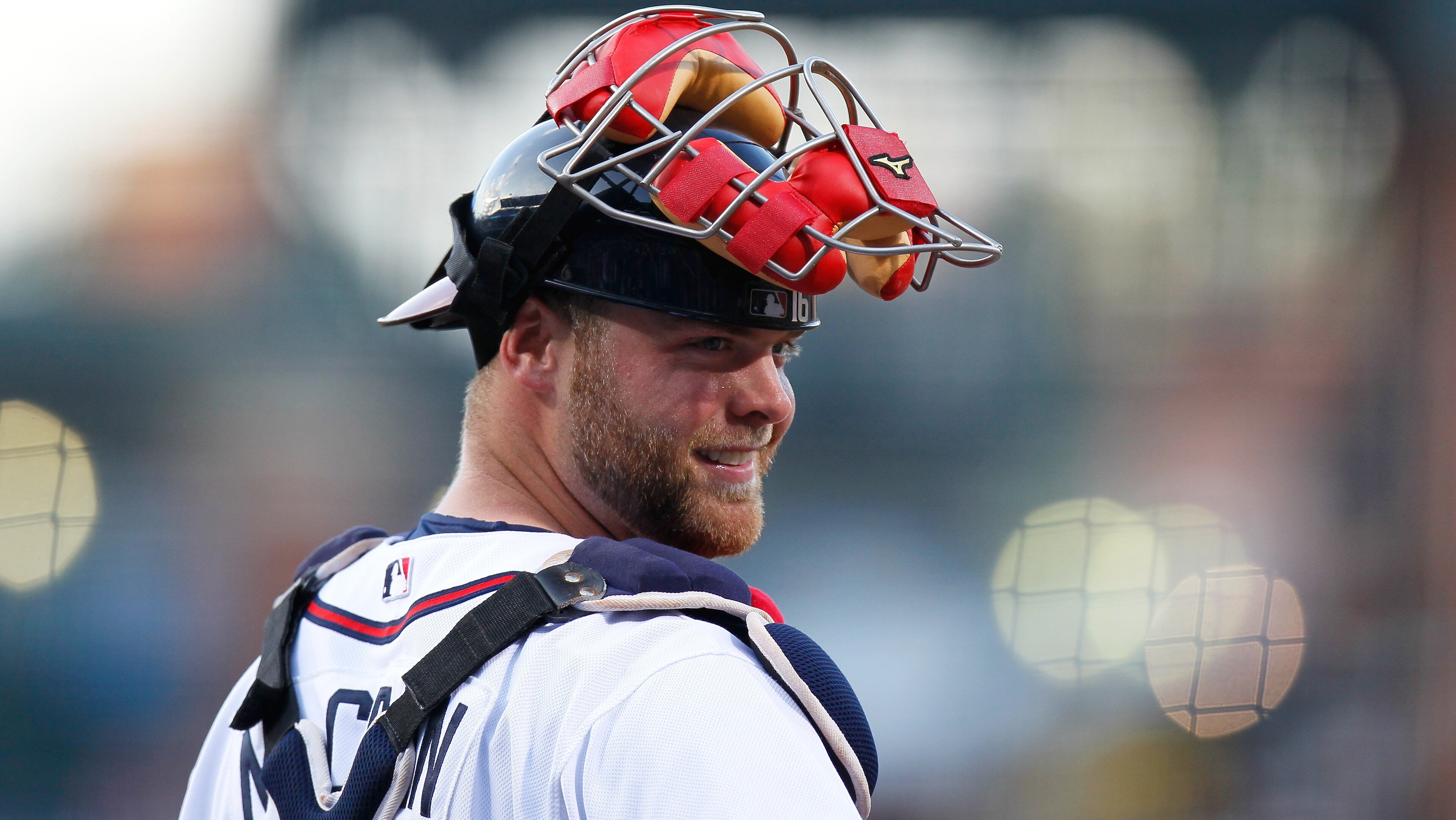 ATLANTA, GA - MAY 27: Brian McCann #16 of the Atlanta Braves against the Cincinnati Reds at Turner Field on May 27, 2011 in Atlanta, Georgia. (Photo by Kevin C. Cox/Getty Images)