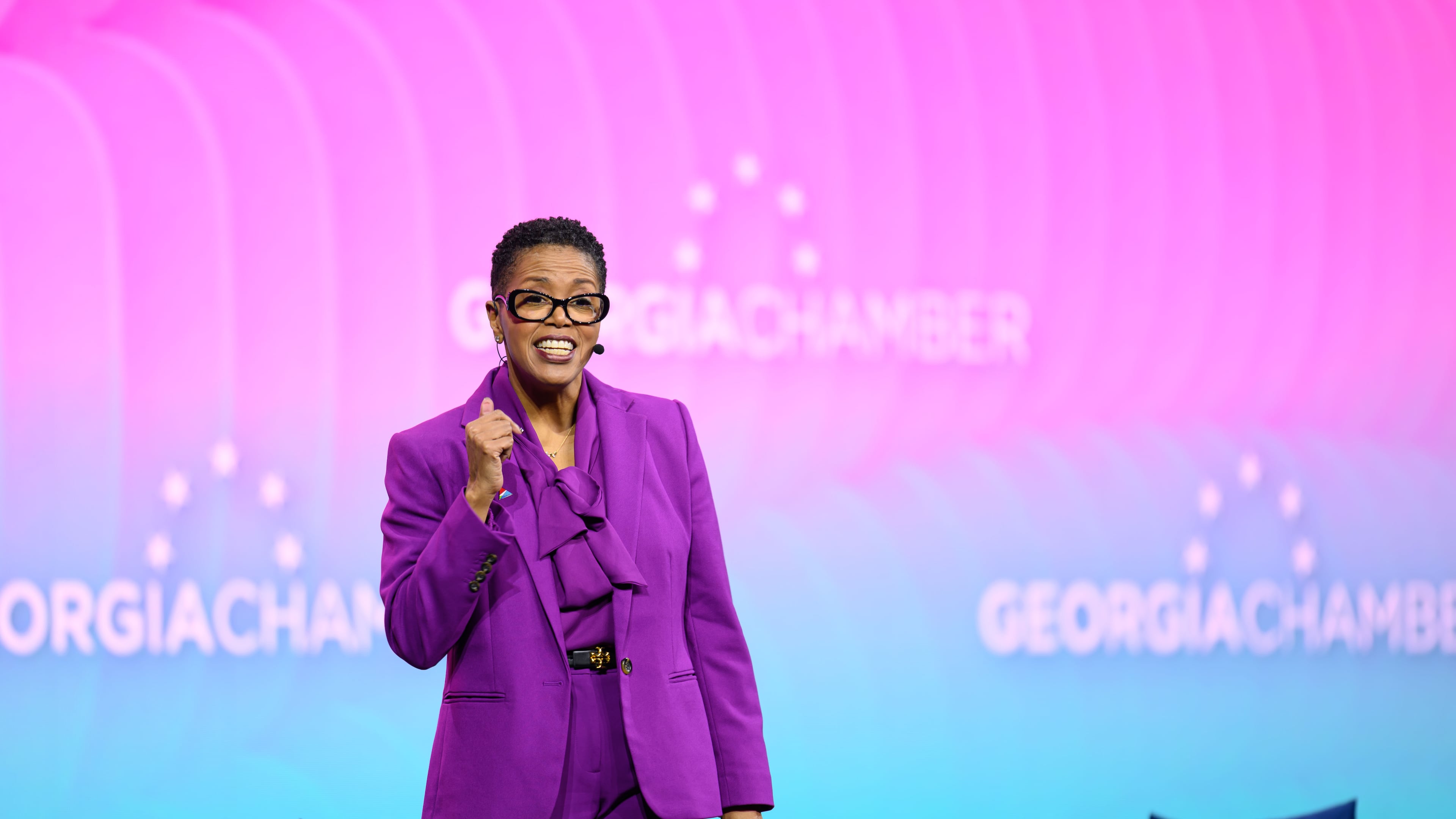 Southern Linc and Southern Telecom CEO Bentina Terry spoke at the Georgia Chamber's Women Who Lead event at Trilith Live in Fayetteville, Georgia on March 11, 2026. (Courtesy/Paul Ward for the Georgia Chamber)