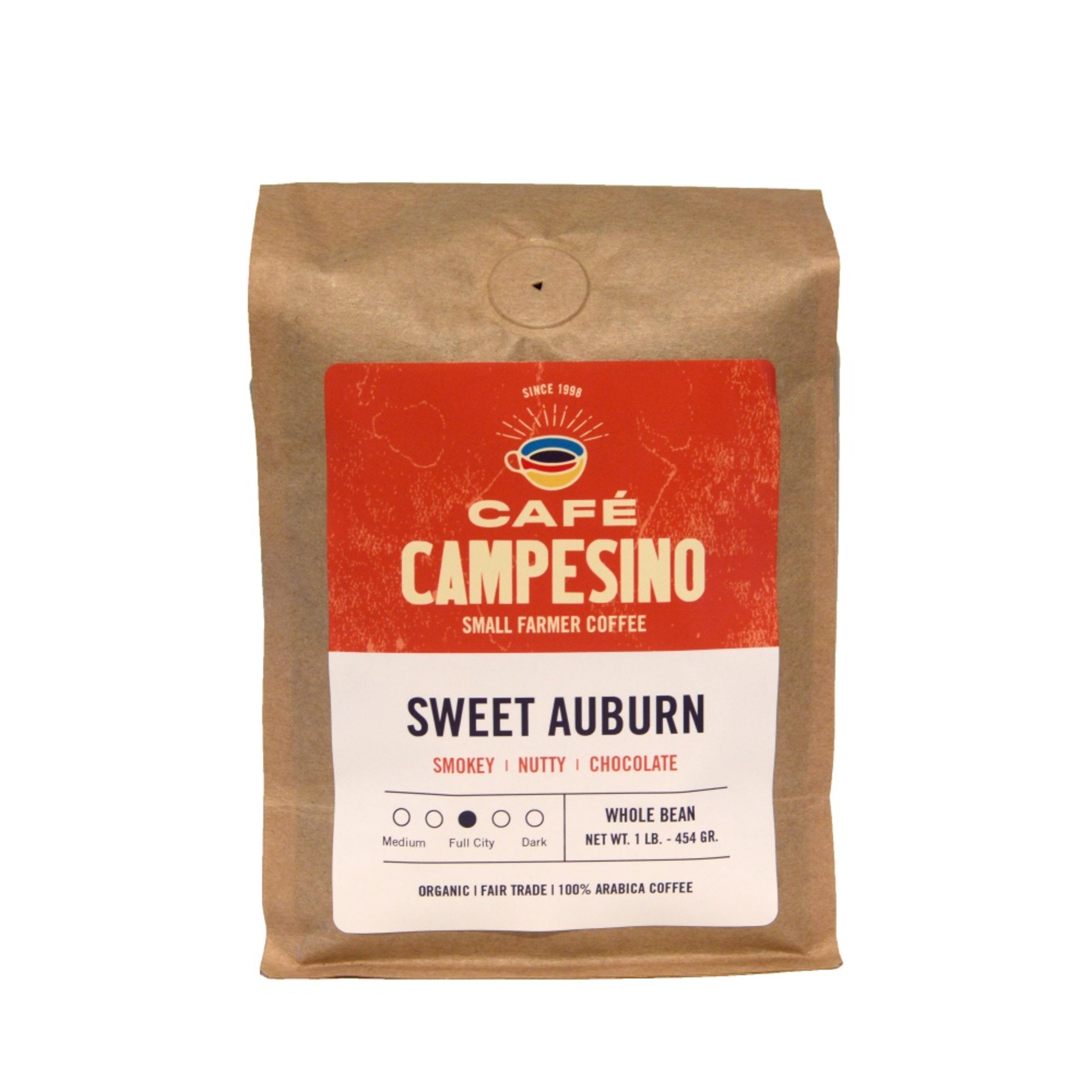 A bag of Cafe Campesino's Sweet Auburn coffee blend./ Cafe Campesino