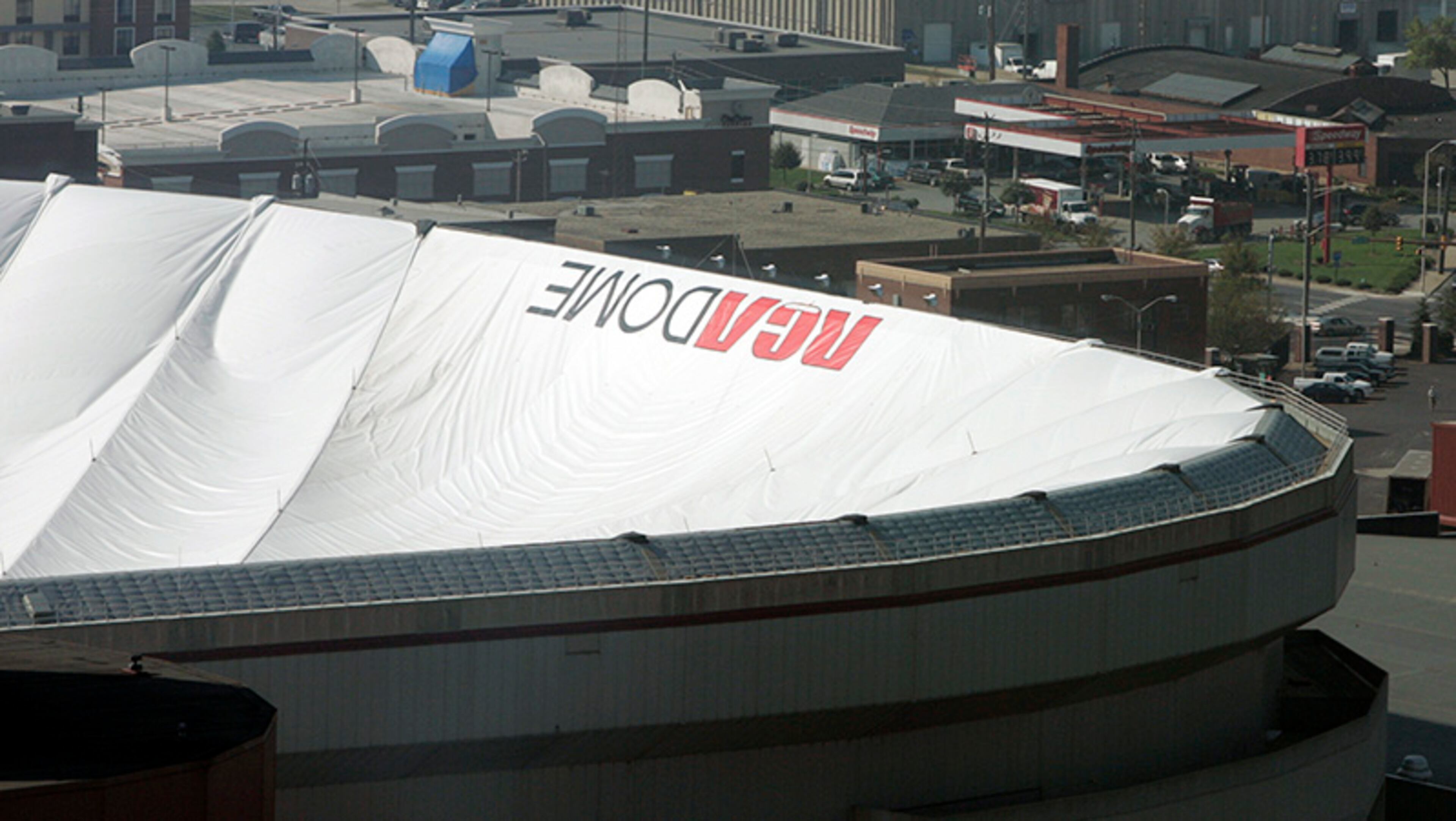The roof of the RCA Dome was deflated in September 2008 in preparations for its demolition. The stadium was replaced by a new retractable-roof stadium, Lucas Oil Stadium.