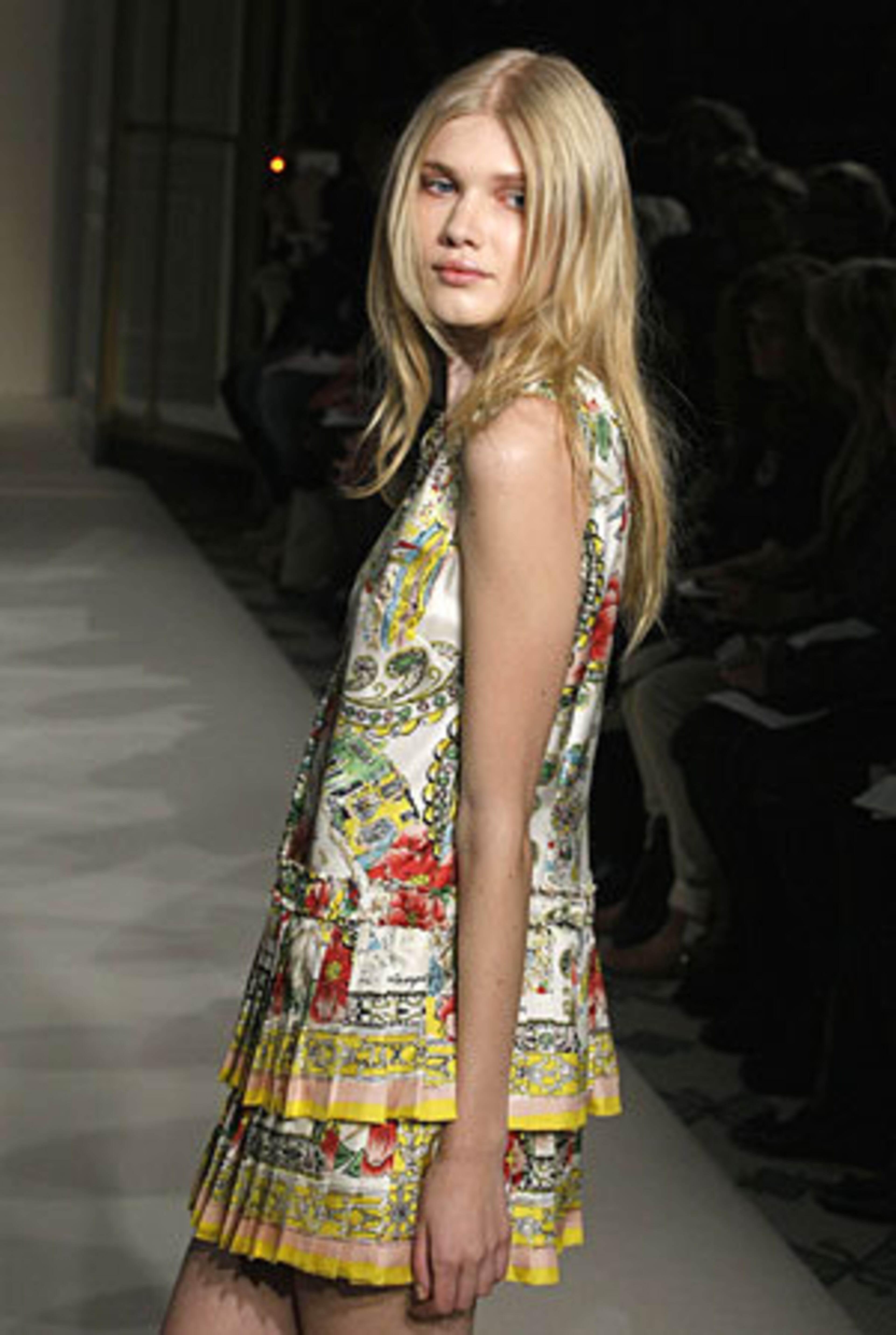 A model wears a creation for Australian fashion designer Collette Dinnigan's spring/summer 2011 ready-to-wear fashion collection presented in Paris, Tuesday, Oct. 5, 2010.