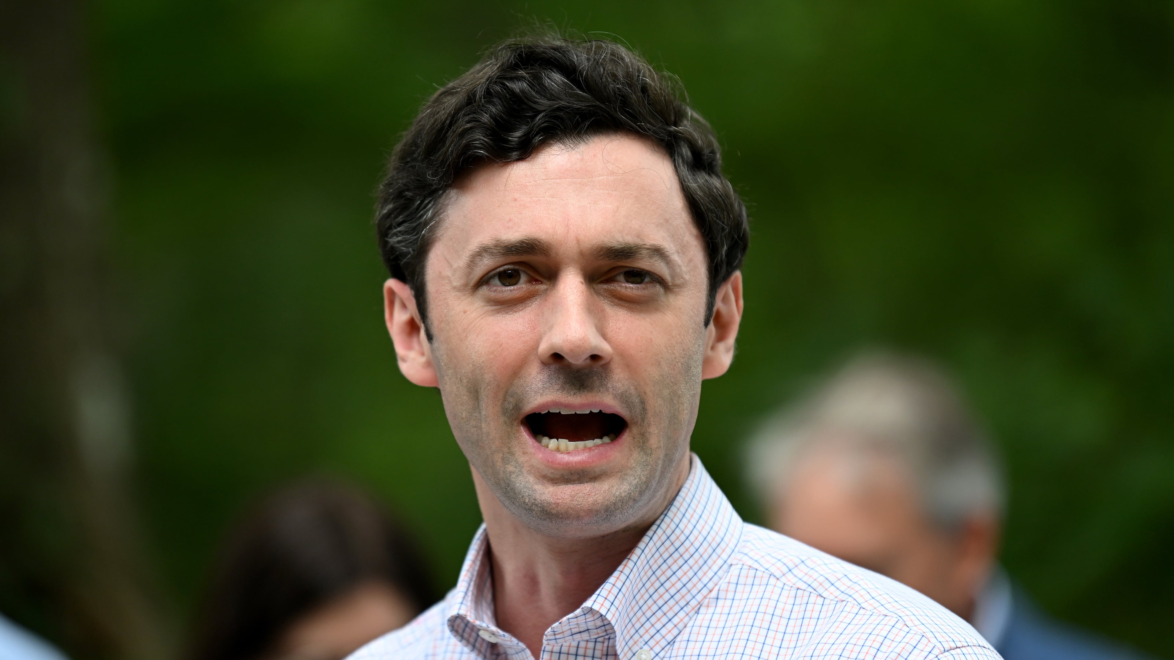 U.S. Sen. Jon Ossoff speaks during an event on August 3, 2023. (Hyosub Shin / Hyosub.Shin@ajc.com)