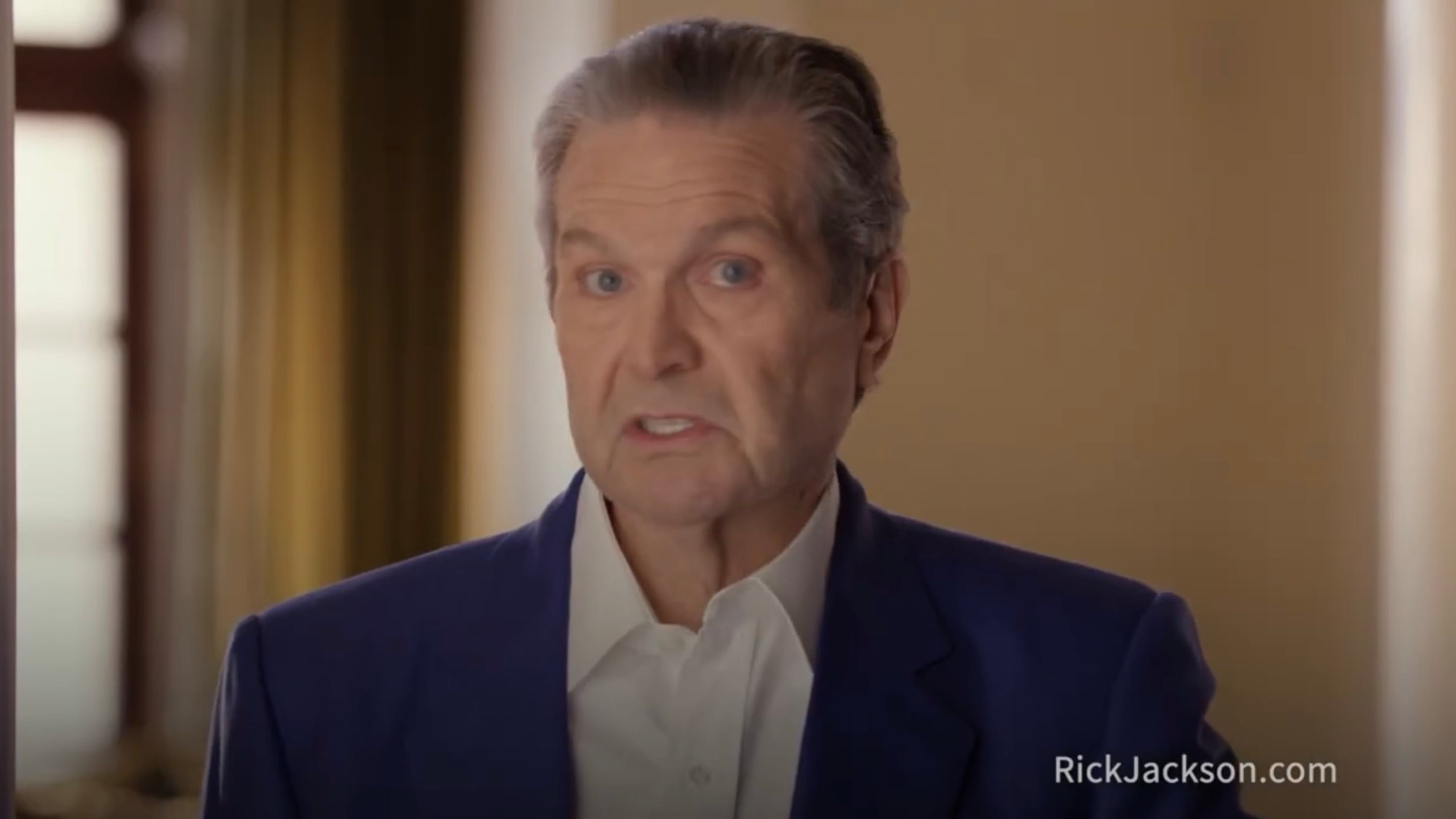 Rick Jackson's campaign launch video showcases his journey from growing up in foster homes to becoming a billionaire, as well as letting viewers know he's a pro-Donald Trump, straight-shooting outsider with nothing to lose. (Courtesy)
