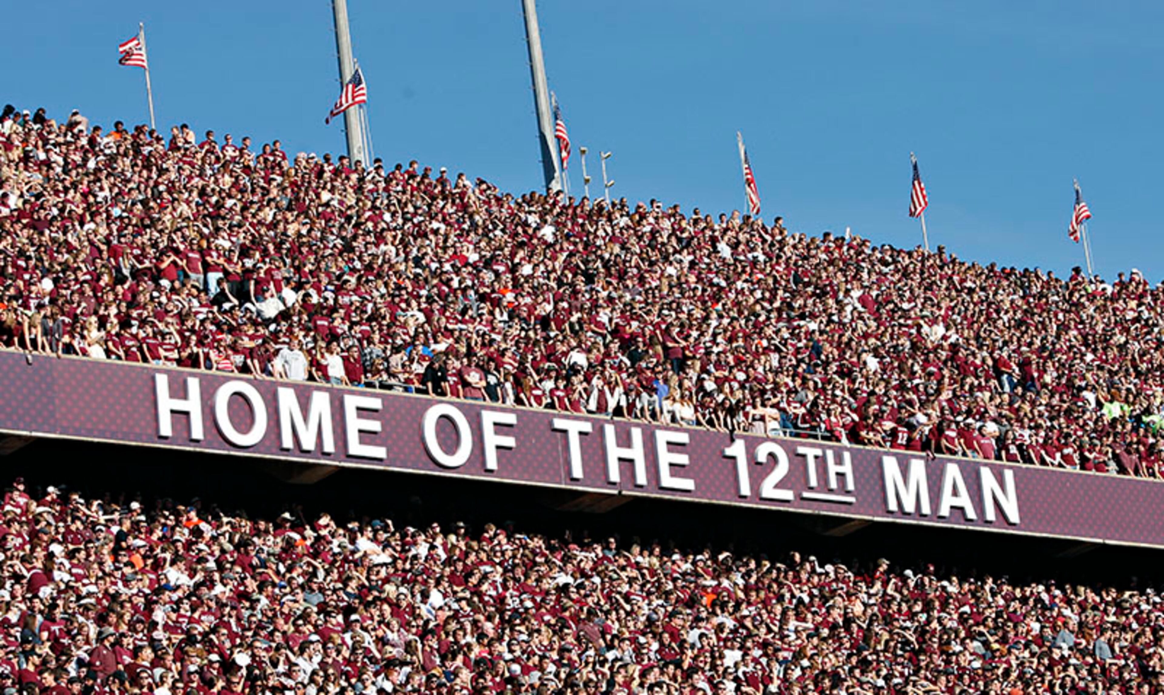 Kyle Field was constructed in two phases, 1927 and 1929, and was named after Edwin J. Kyle, the athletic council President and the Dean of Agriculture. Originally built with a seating capacity of about 32,000, Kyle Field now sits nearly 83,000. Three, 3-tier grandstands are located on the north, east and west sides of the field, famously hailed as "Home of the 12th Man" - a named used for Aggie fans since the early 20th century. Texas A&M unveiled plans in February to expand Kyle Field. The $425 million expansion will enclose Kyle Field, pushing seating capacity to 102,500, making it the largest stadium in the SEC and the third largest in college football by the 2015 season.