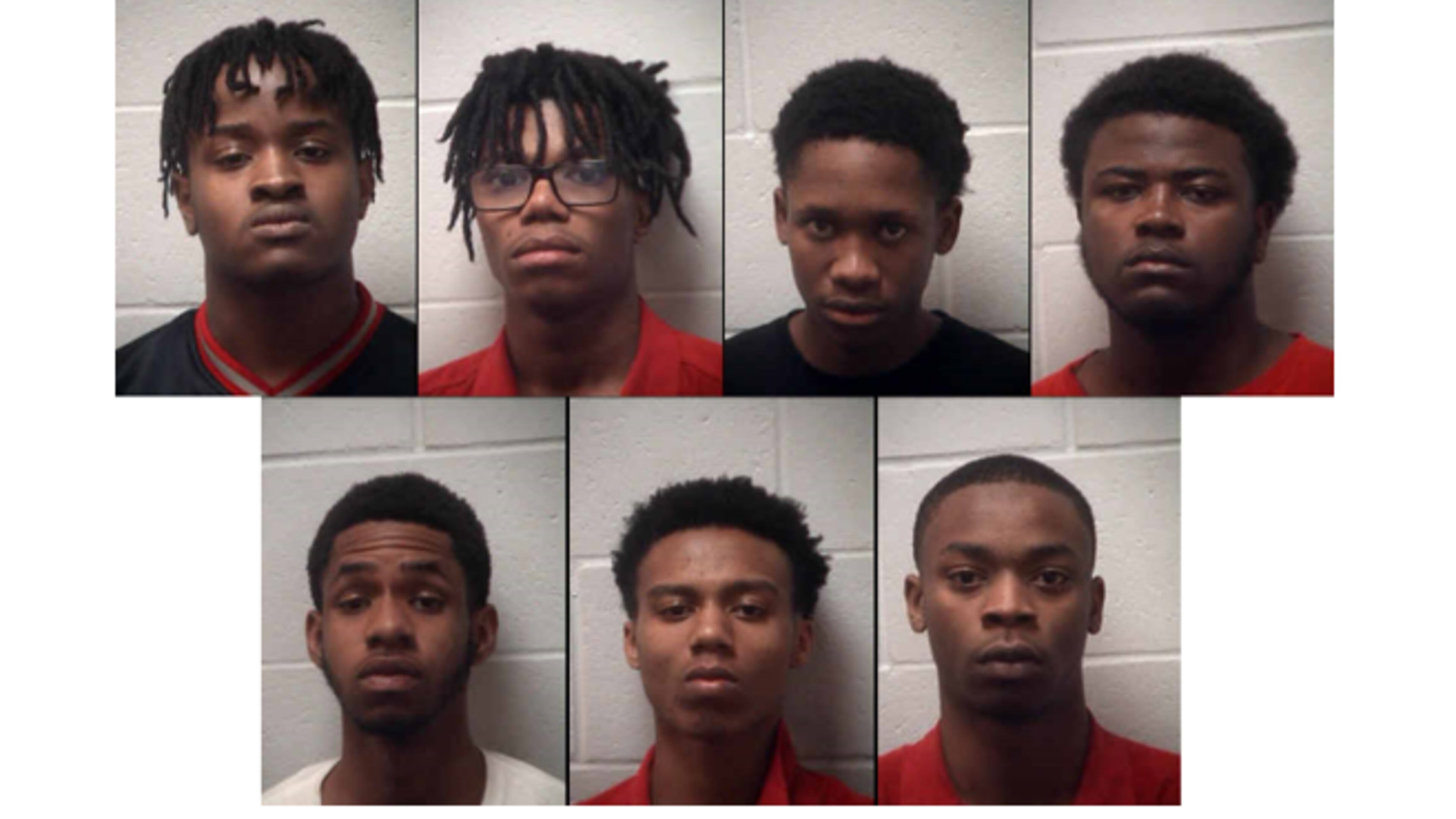 Top row, from left: Armani Jaheim Mowatt, Troy Imahn Lankford, Jordan Mackenzie Payne, Kendel DeLeon Raymond. Bottom row: Aldorian Rashad Hatch, Dominick Dionte Jones, Elden Jarod Anderson.