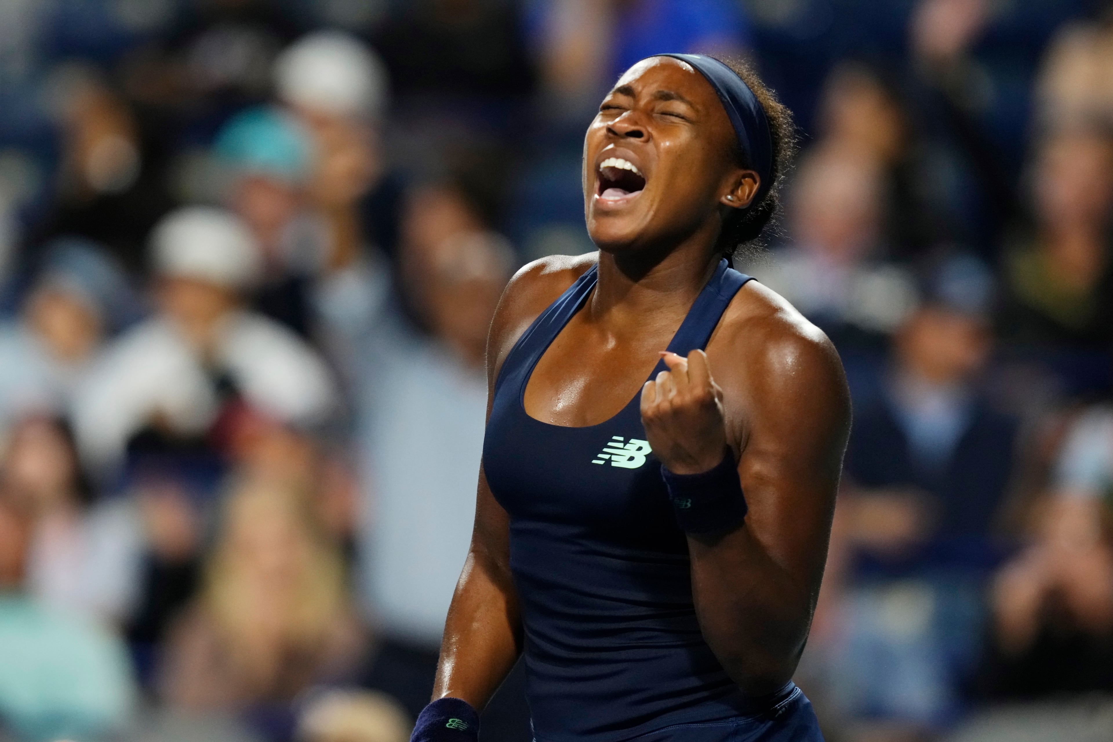 Coco Gauff during a recent tournament in Toronto. (Chris Young/The Canadian Press via AP)