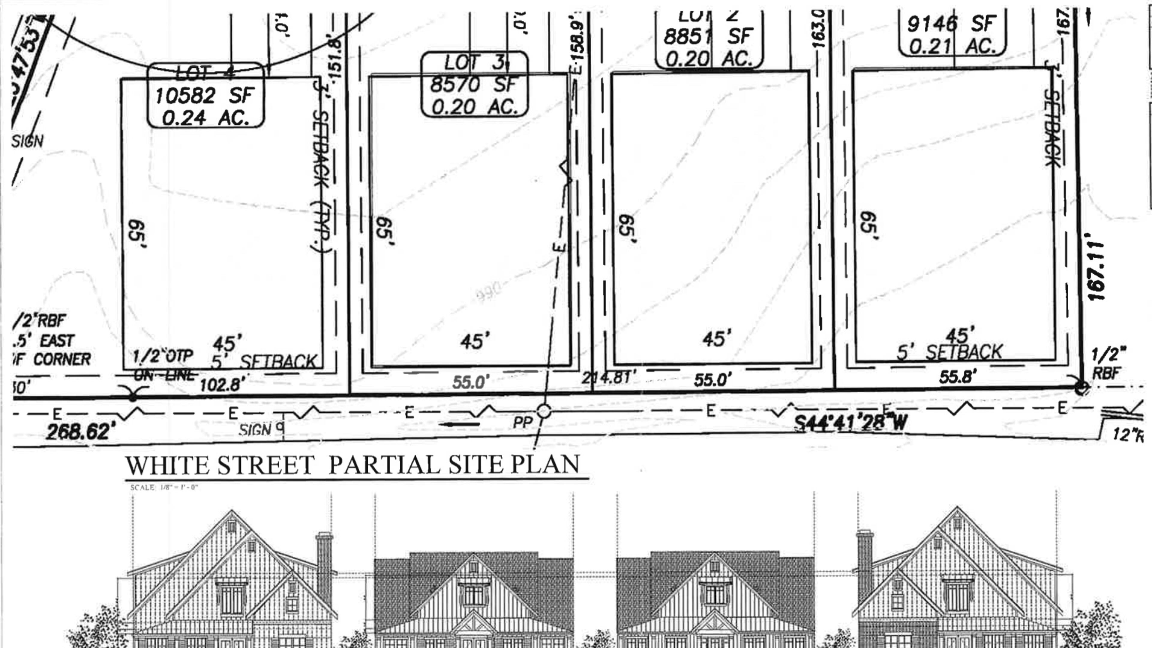 At the request of the applicant, Suwanee postponed a decision on a zoning request that would allow construction of 4 single family homes on about 0.85 acres at 653 White St. at the corner of White Street and Davis Street in Old Town. (Courtesy City of Suwanee)