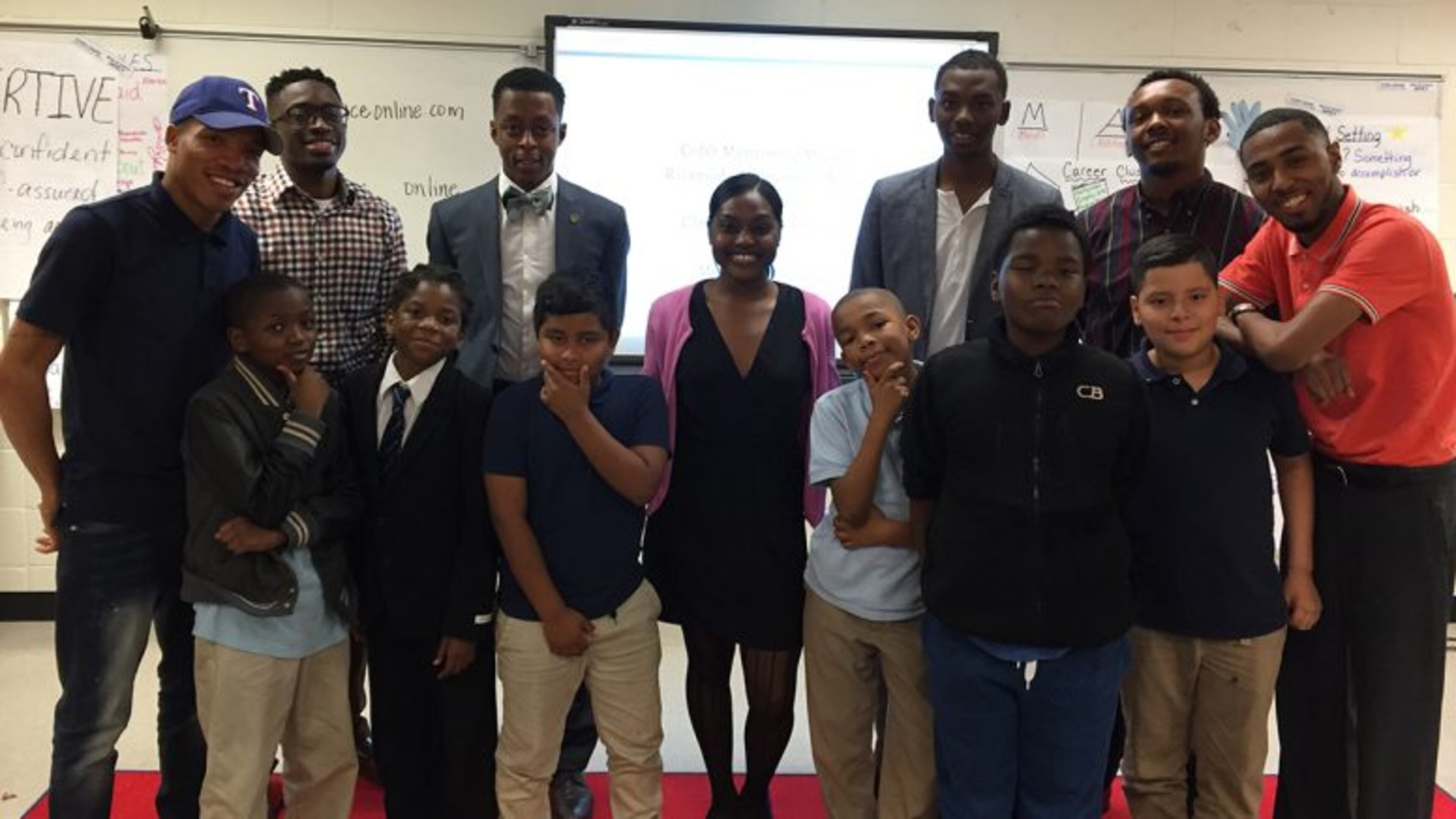 Students from Clark Atlanta University and Morehouse College have provided mentoring and guidance to fourth and fifth graders at Riverside Intermediate School. Courtesy of Cobb County School District