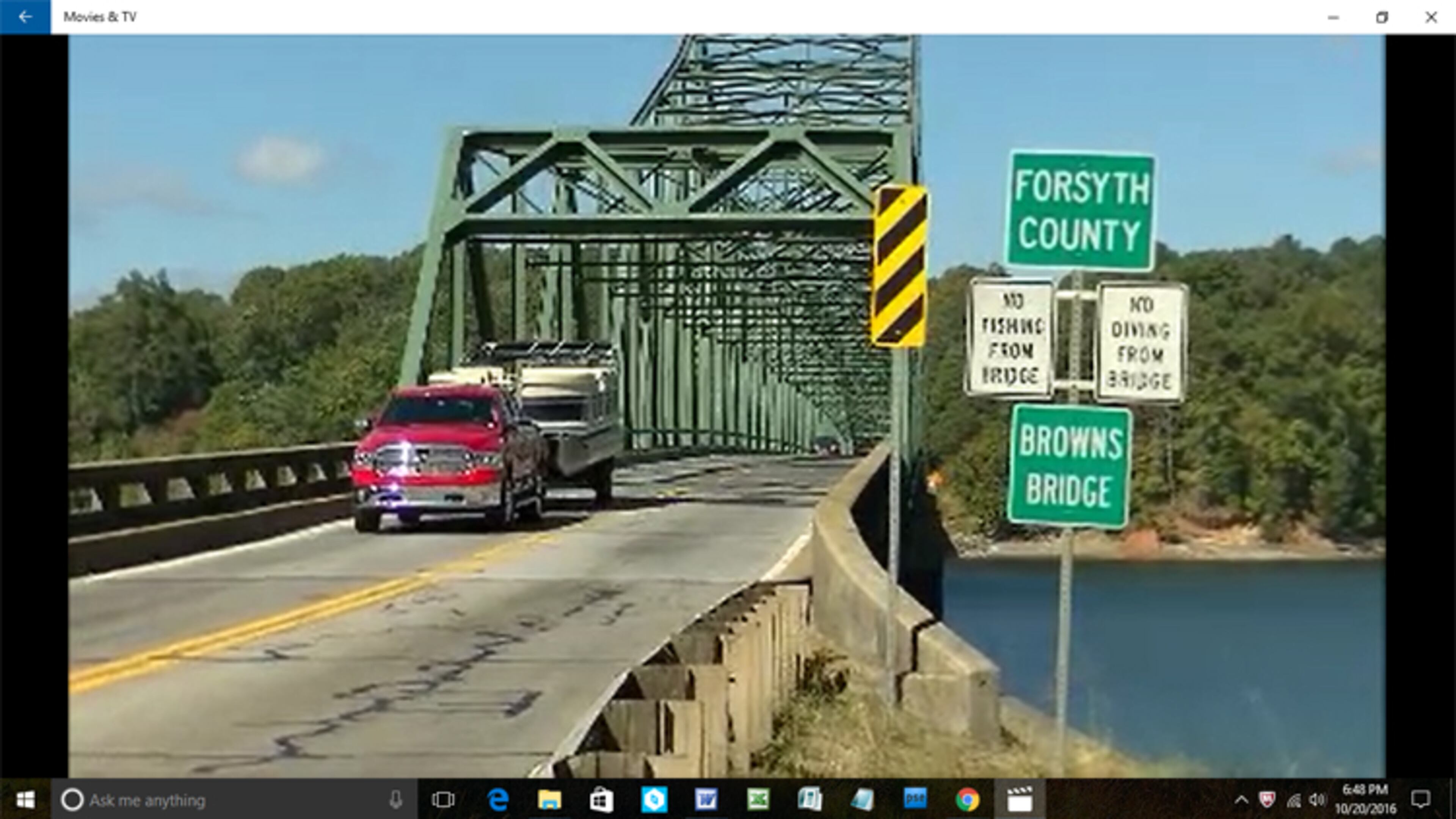 A Georgia Department of Transportation video shows Brown’s Bridge Road over Lake Lanier, to be closed for resurfacing the next two weekends.