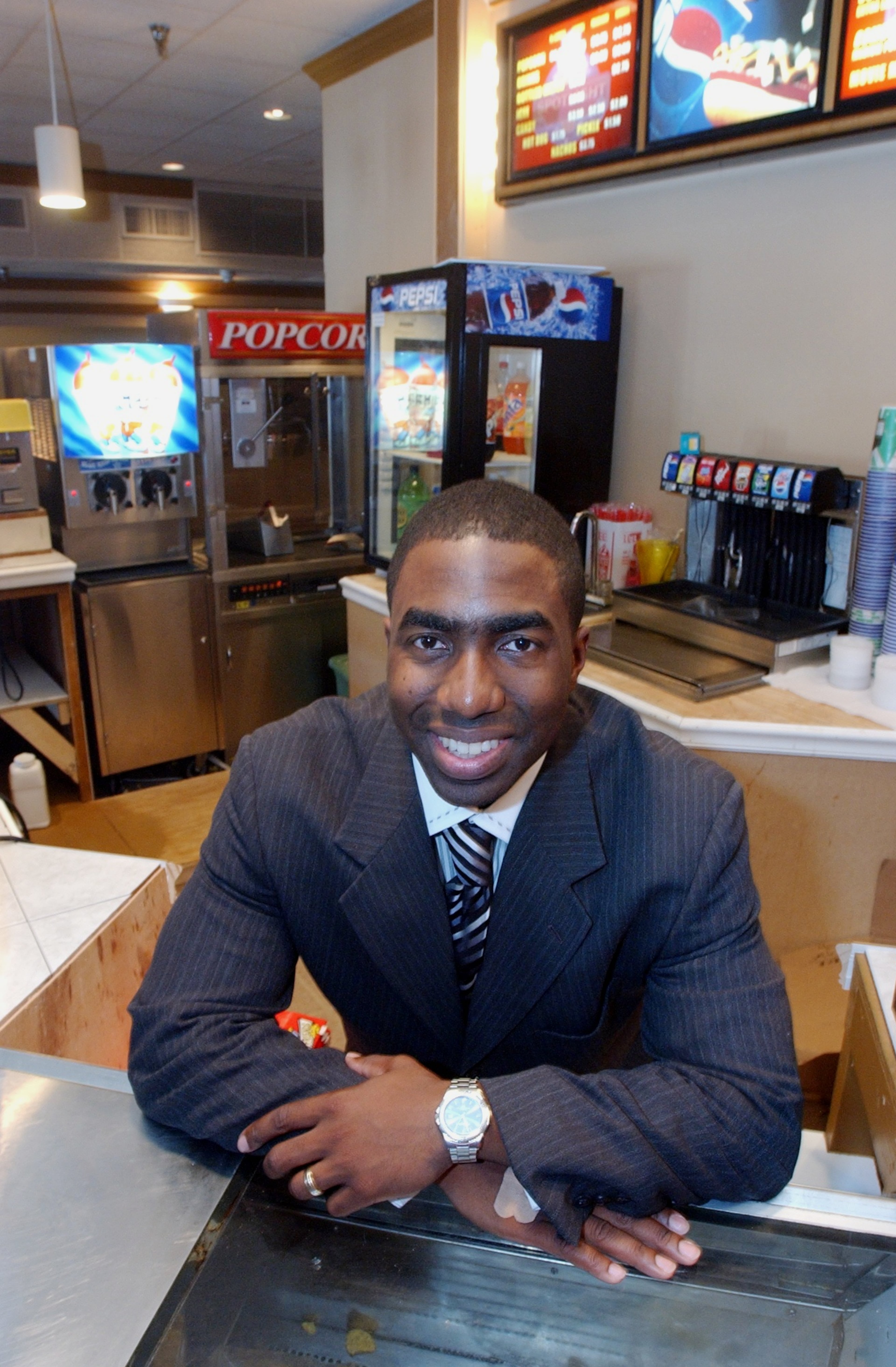 May 12, 2005: Lee May, a graduate of the entrepreneurship program at New Birth Missionary Baptist Church, has purchased the Spotlight Theater in Lithonia and is renovating it with plans to turn it into a theater/cafe.