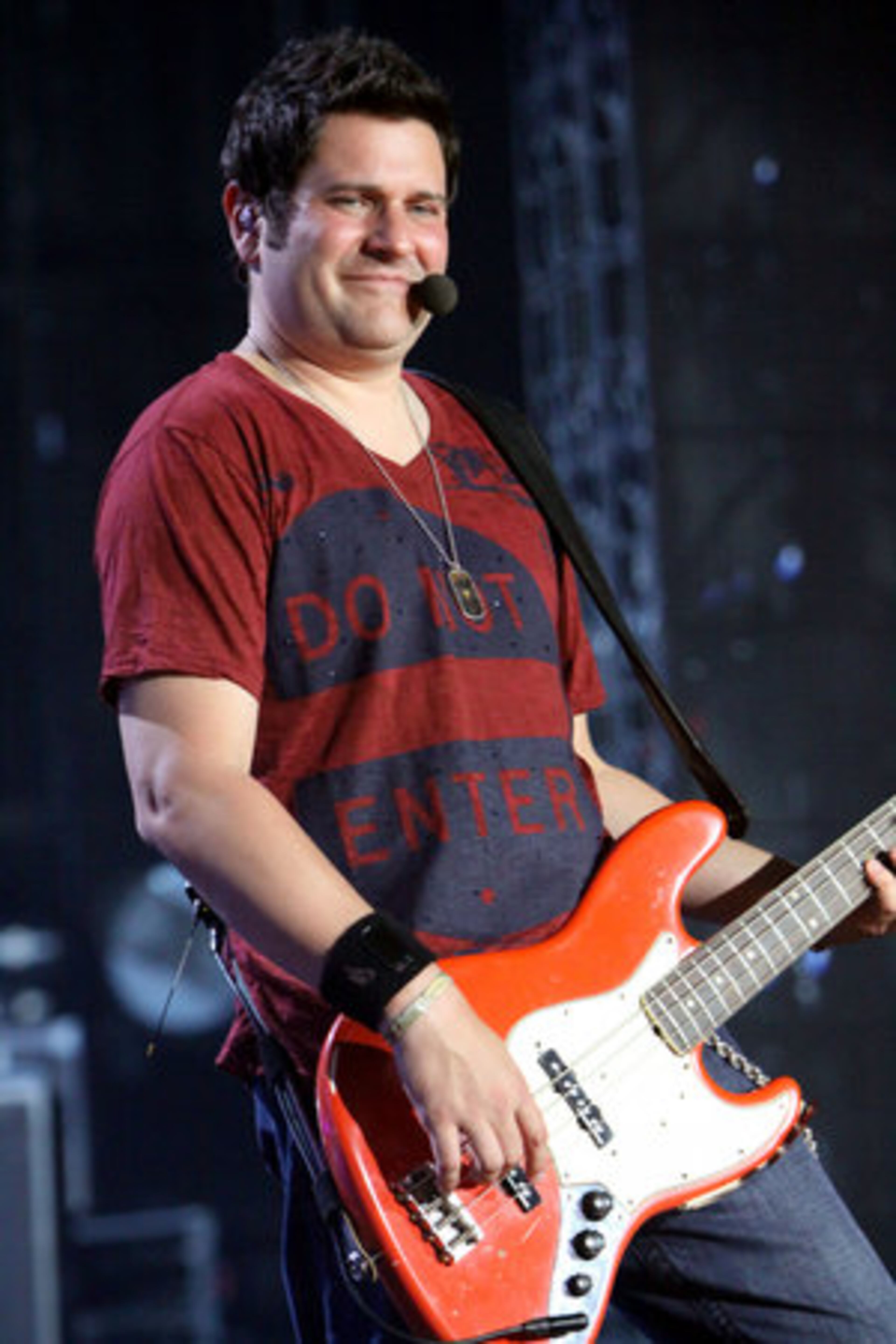 Rascal Flatts bassist Jay DeMarcus performs.