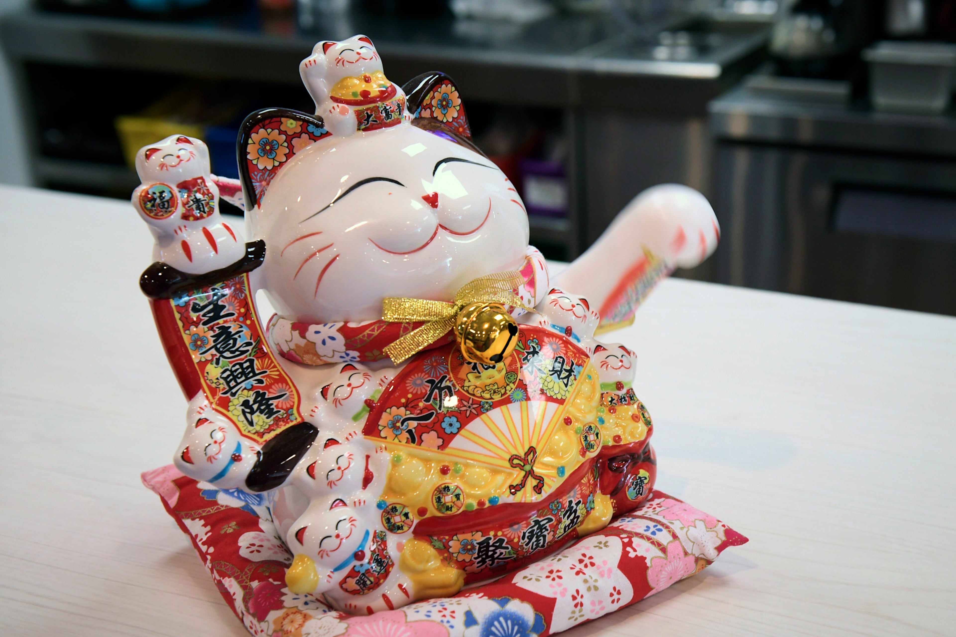 The "Waving Cat"decoration on the counter at Rexall Grill in Duluth, GA is thought to invite positive energy and fortune.
Photo taken on Monday October 7th, 2024 by Greg Rannells for The Atlanta Journal Constitution.
Slug: AAJC 120824 dg diners intro.