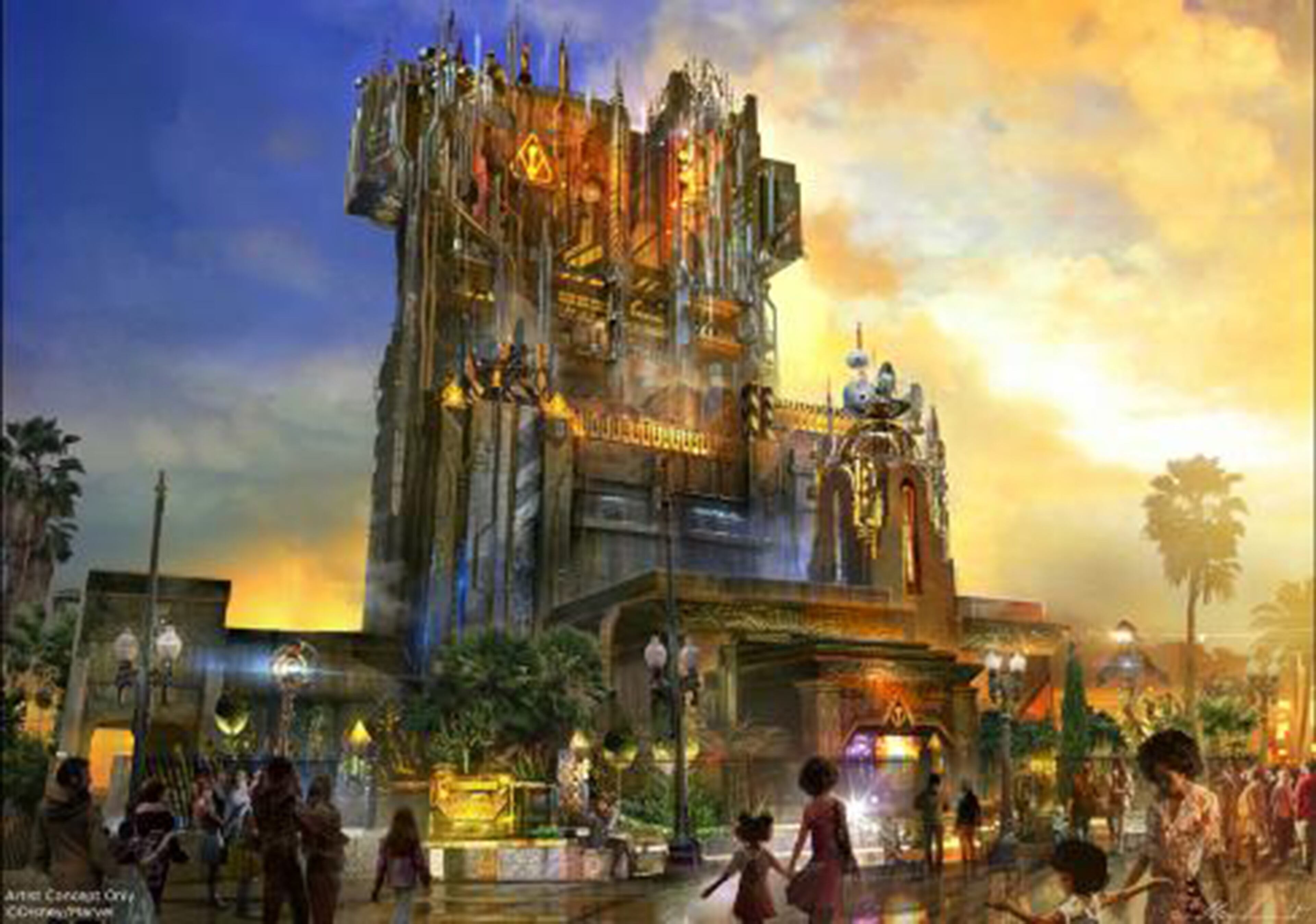 Concept art for Guardians of the Galaxy: Mission Breakout! at Disneyland Resort in Anaheim, Calif. (Walt Disney Parks & Resorts)