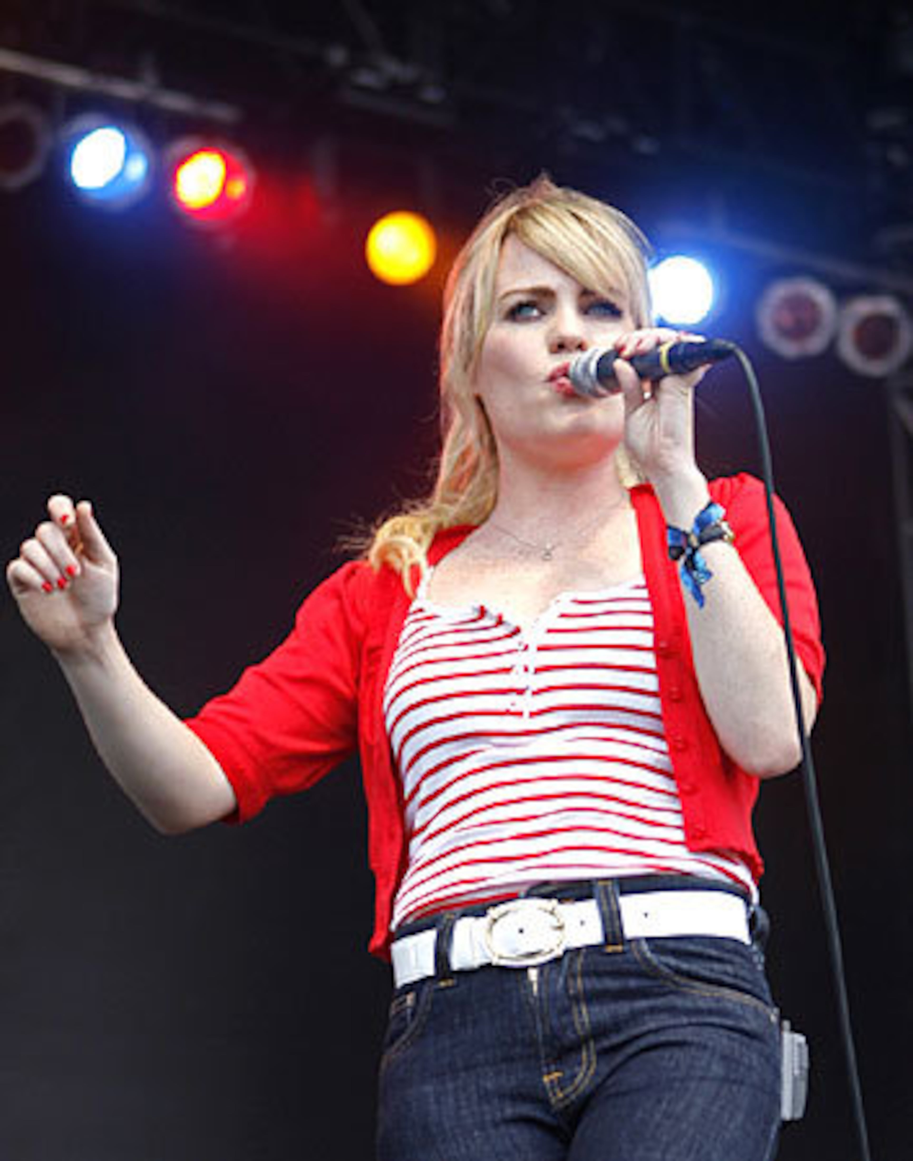Welsh singer Duffy performs during the All Points West music festival.