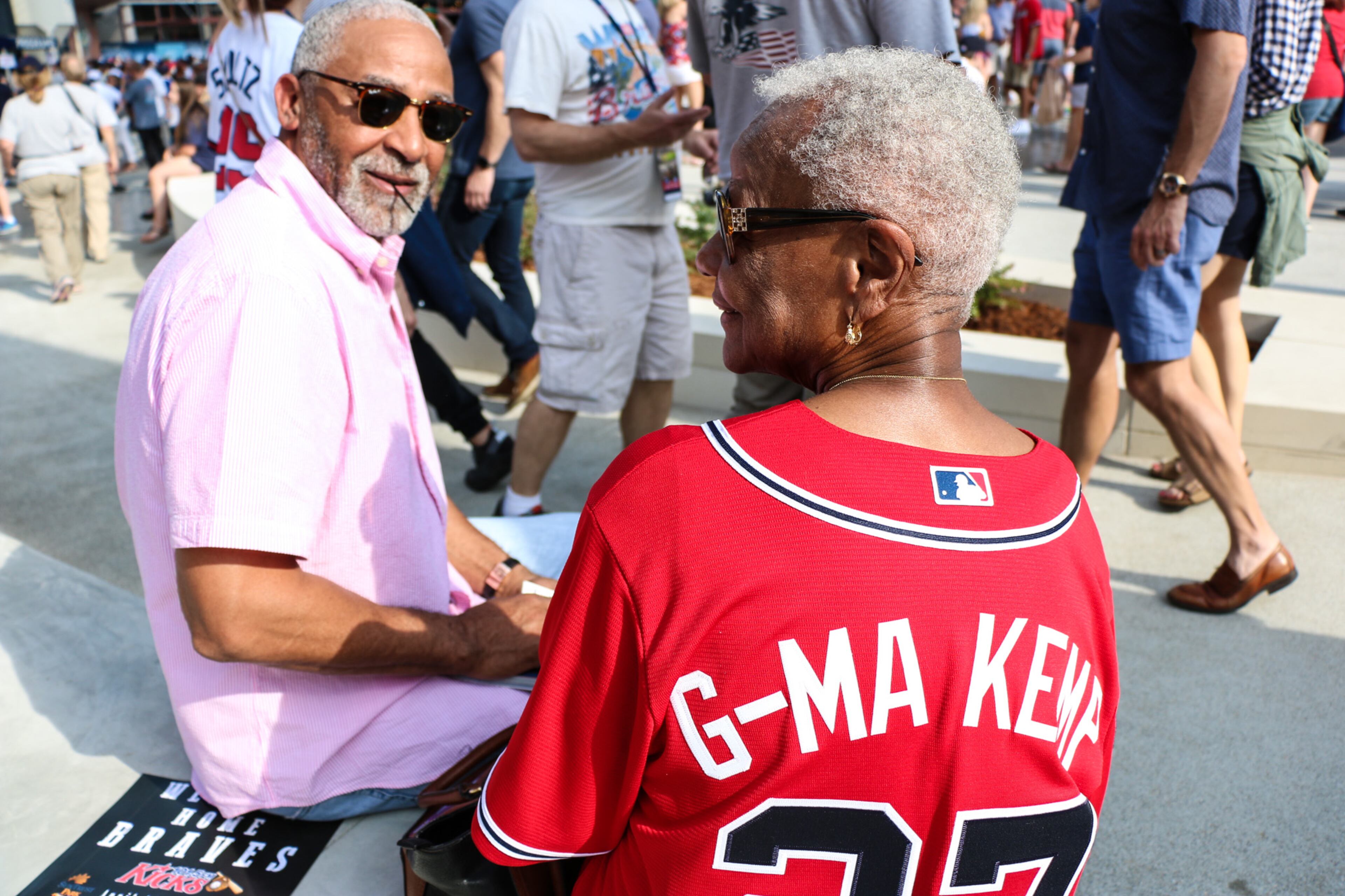Droves of fans turned out for Friday’s opening game at SunTrust Park where the Atlanta Braves defeated the San Diego Padres, 5-2.