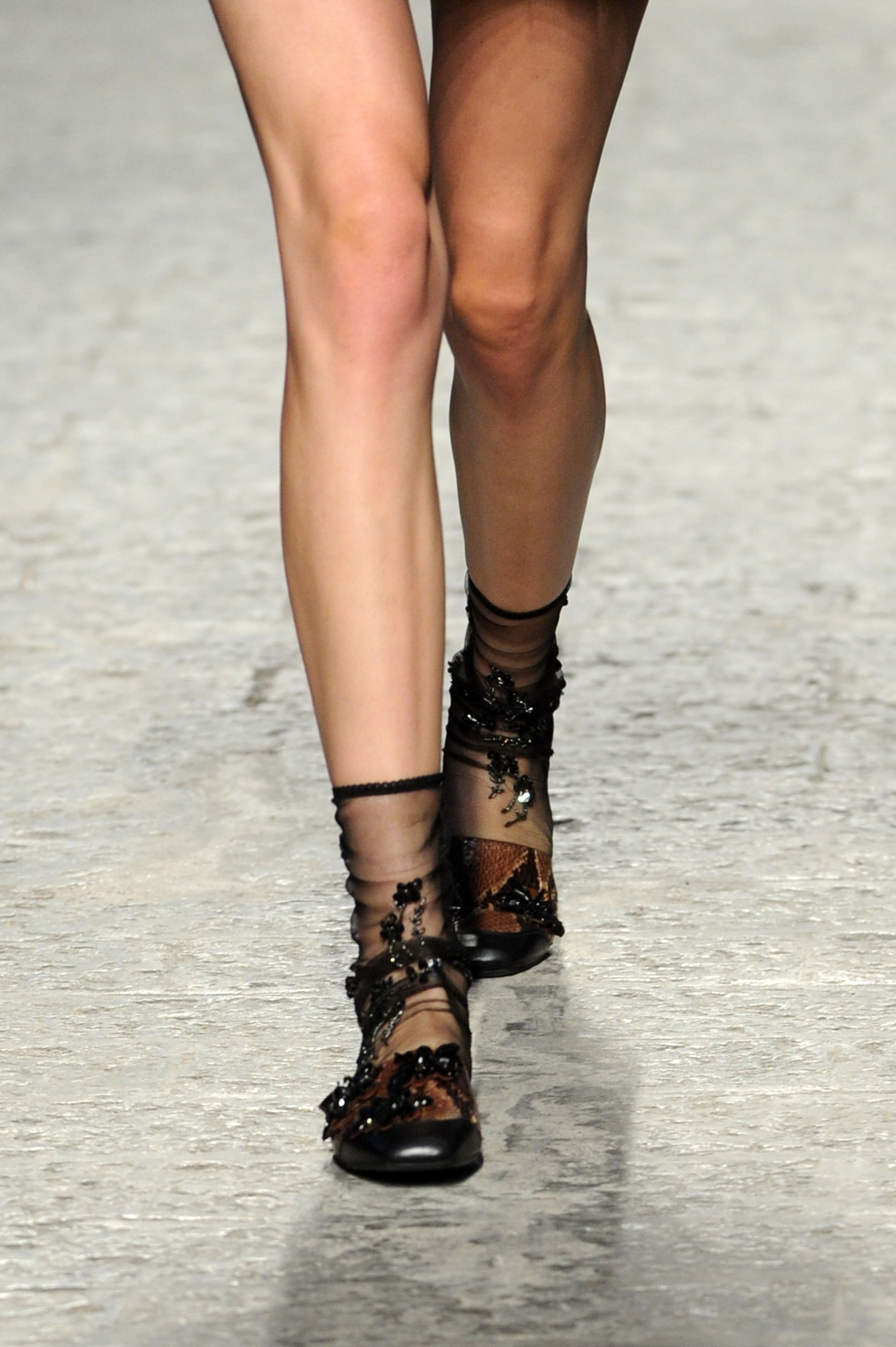 A model walks the runway during the N21 show as a part of Milan Fashion Week Womenswear Spring/Summer 2014 on September 18, 2013 in Milan, Italy.