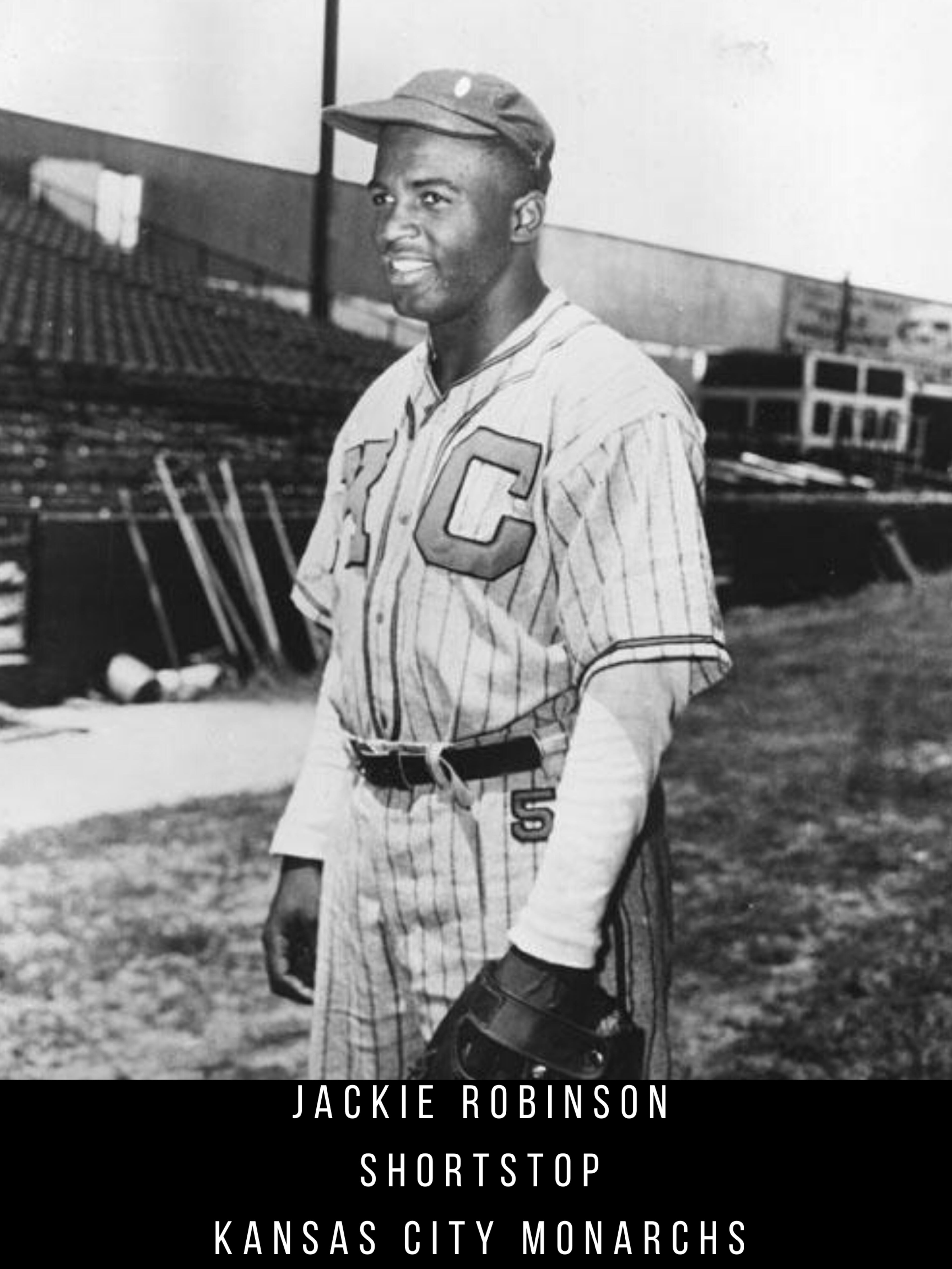 Jackie Robinson only played for one season in the Negro League, in 1945 for the Kansas City Monarchs--a total of 47 games plus the East-West All-Star Game for that year. (Library of Congress)