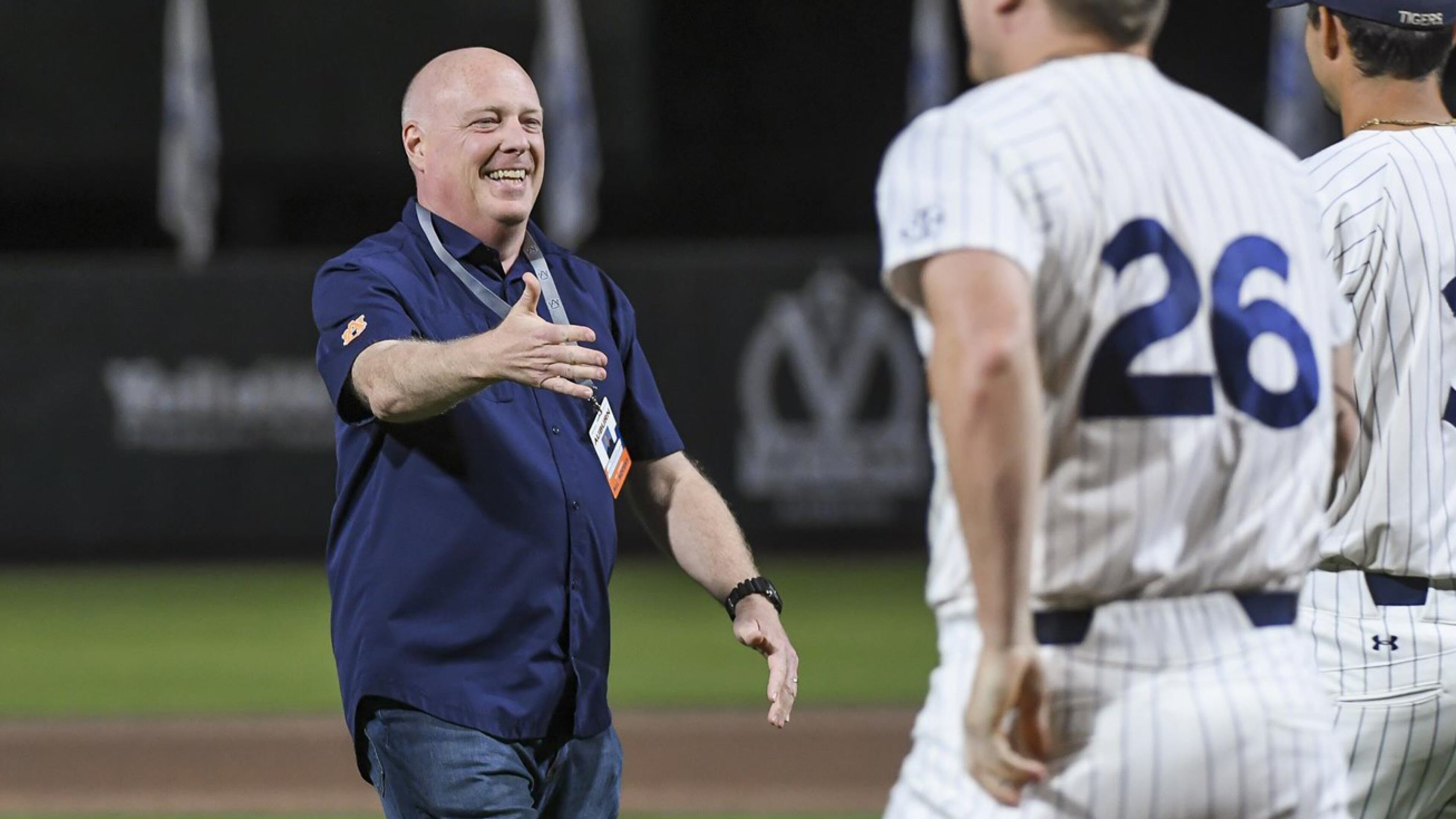 Rod Bramblett (left) served as Auburn’s lead announcer since 2003, and called Auburn baseball games for 27 seasons.