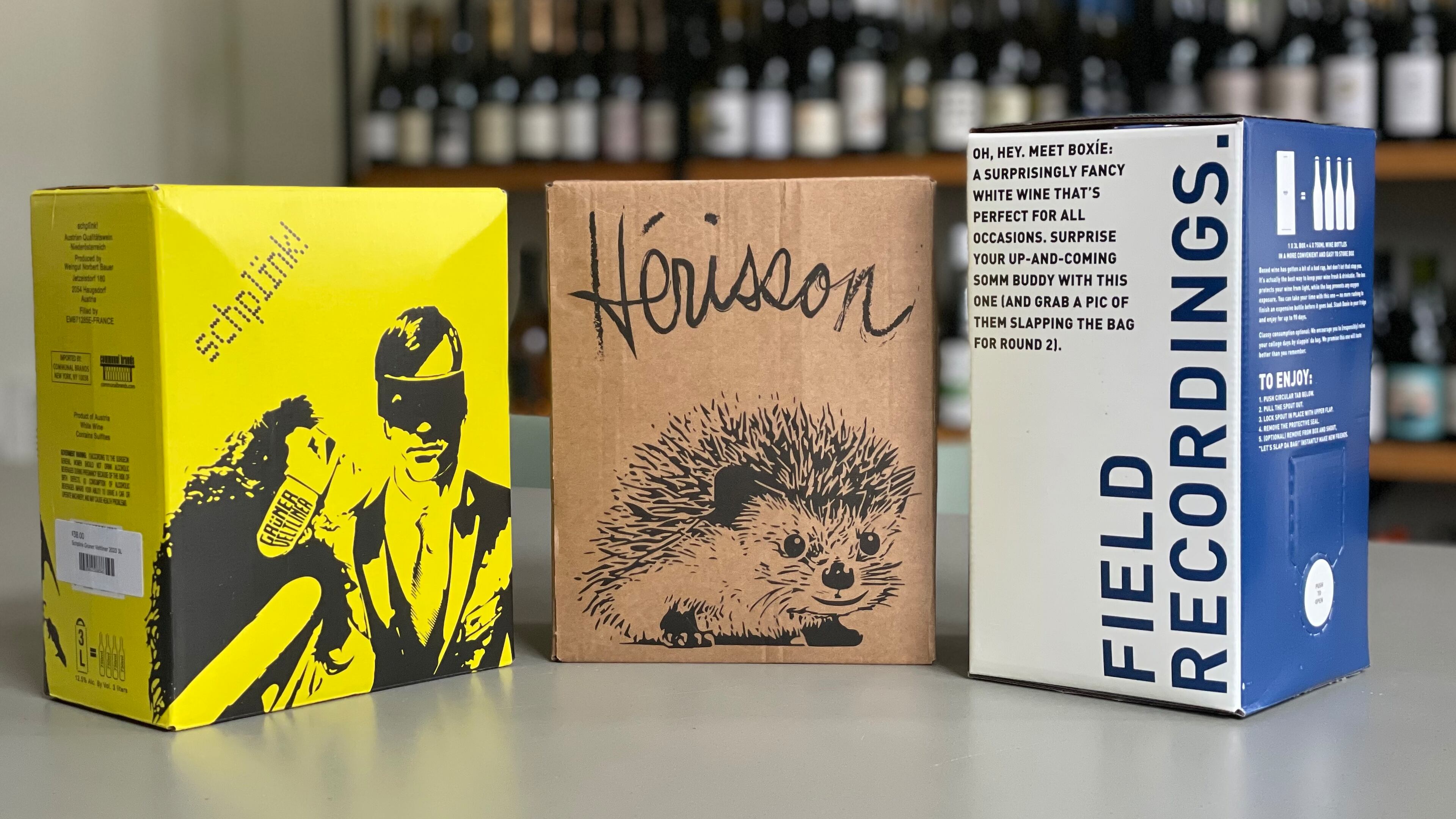Boxed wines worth seeking out include Schplink grüner veltliner, Herisson rouge and Boxíe. (Krista Slater for The Atlanta Journal-Constitution)