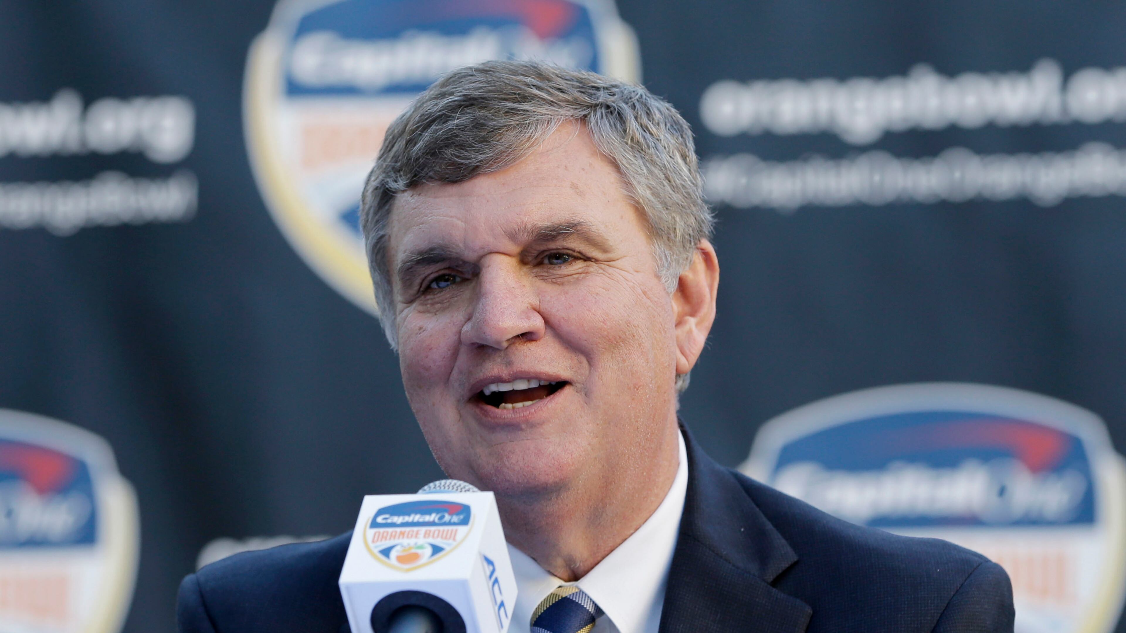 Georgia Tech Head Coach Paul Johnson answers a question after a after a news conference in Hollywood, Fla., Wednesday, Dec. 10, 2014. After climbing three spots in the final CFP rankings and leapfrogging Michigan State, the Bulldogs will be at Sun Life Stadium on Dec. 31 to take on Georgia Tech at the Orange Bowl football classic, the first meeting between those programs since 2009. (AP Photo/Alan Diaz) Forget "rankings." Georgia Tech coach Paul Johnson is doing just fine in recruiting. (AP photo)