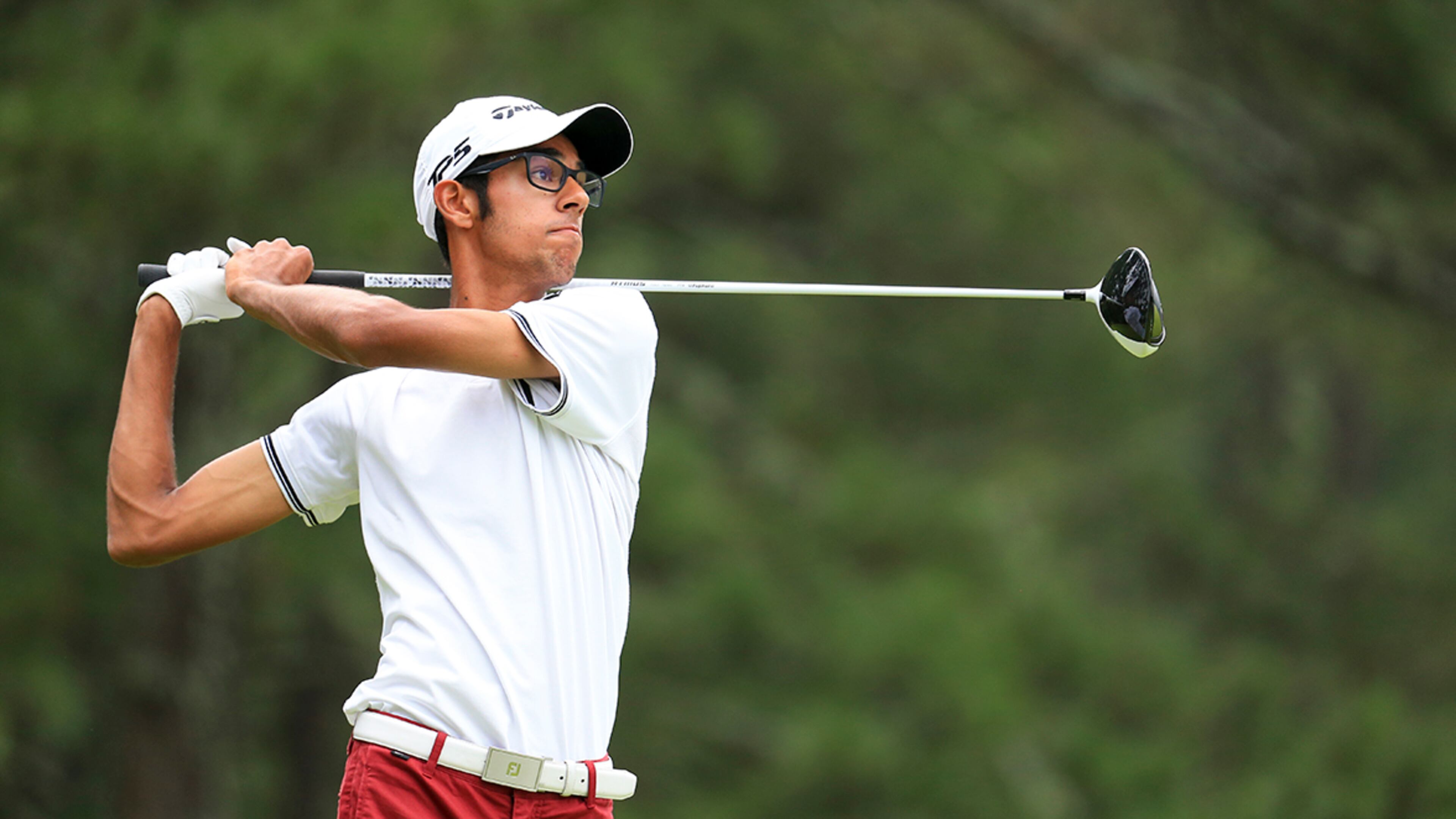 Akshay Bhatia tees off during the 2017 U.S. Open Sectional Qualifying at Hawks Ridge Golf Club in Ball Ground, Ga. on Monday, June 5, 2017. (Copyright USGA/Daniel Shirey)
