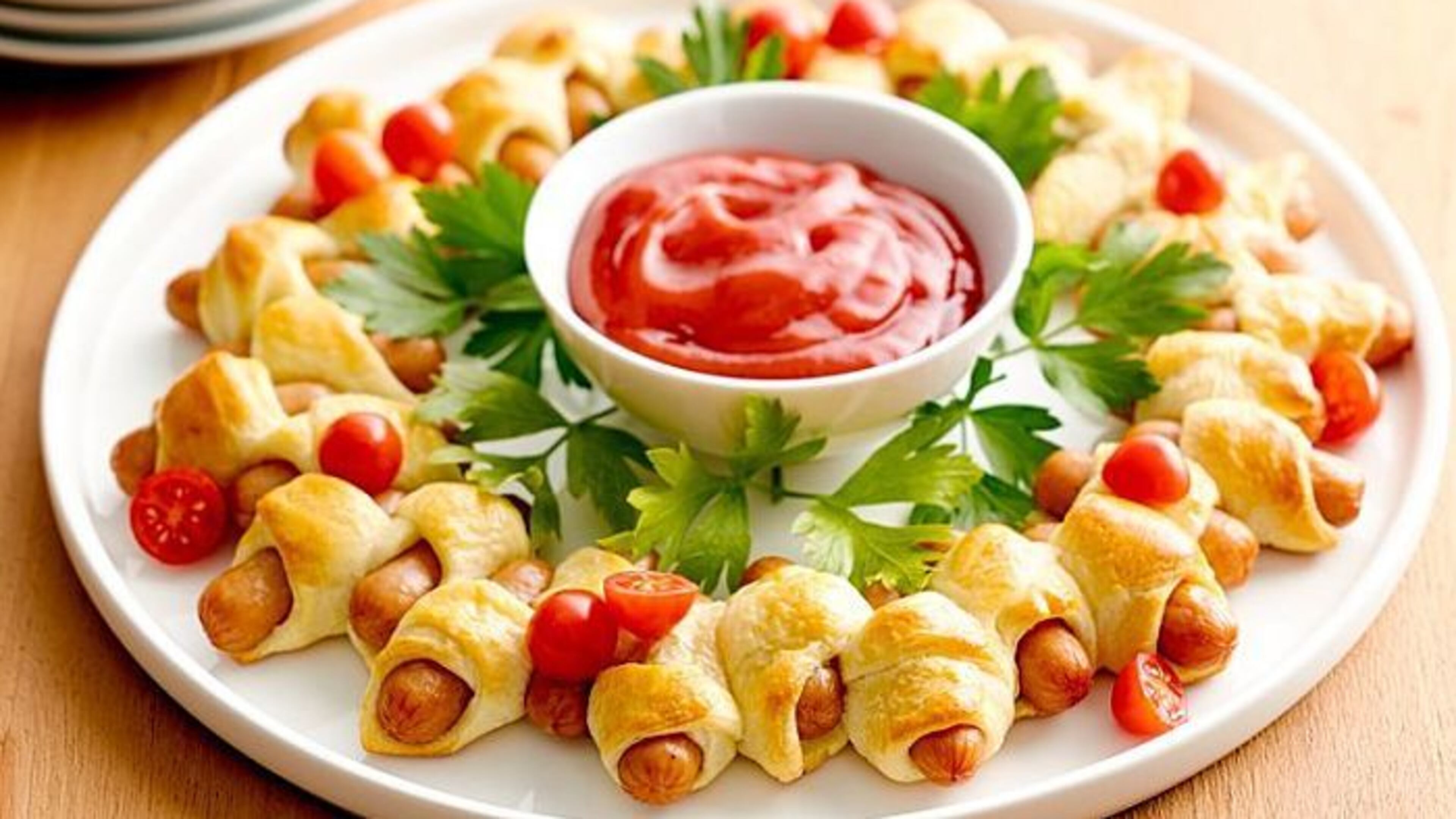 Just in time for the holidays! The crescent dog pull-apart wreath recipe will add some holiday flair to your dinner table.