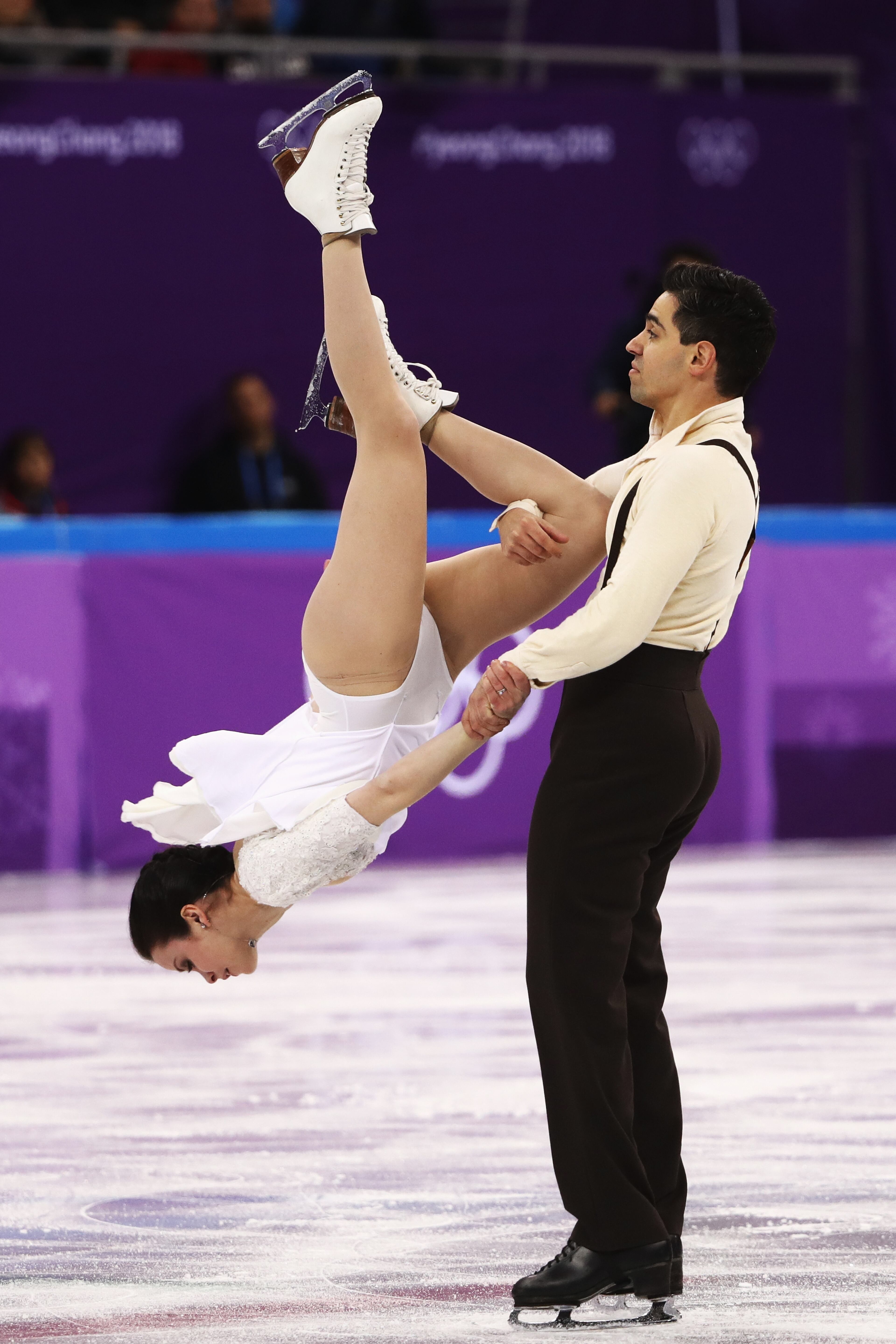 GANGNEUNG, SOUTH KOREA - FEBRUARY 12: Valentina Marchei and Ondrej Hotarek of Italy skate during the Ice Dance Free Dance section of the Team Event on day three of the PyeongChang 2018 Winter Olympic Games at Gangneung Ice Arena on February 12, 2018 in Gangneung, South Korea. (Photo by Robert Cianflone/Getty Images)