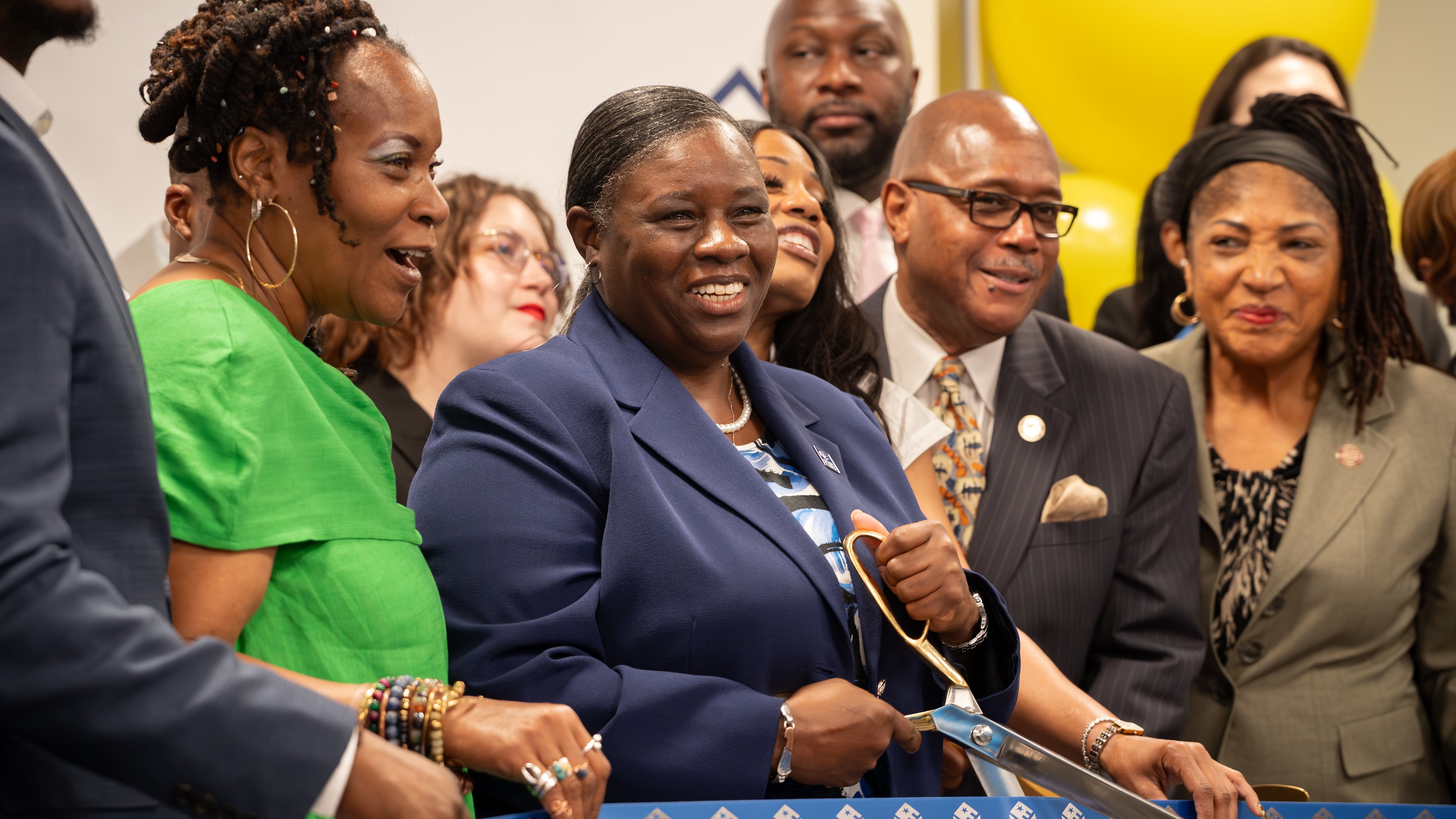 Victoria Seals, president of Atlanta Technical College, officially opens the Microsoft Data Center Academy at the college on Wednesday, May 20, 2026. (Ben Hendren for the AJC)