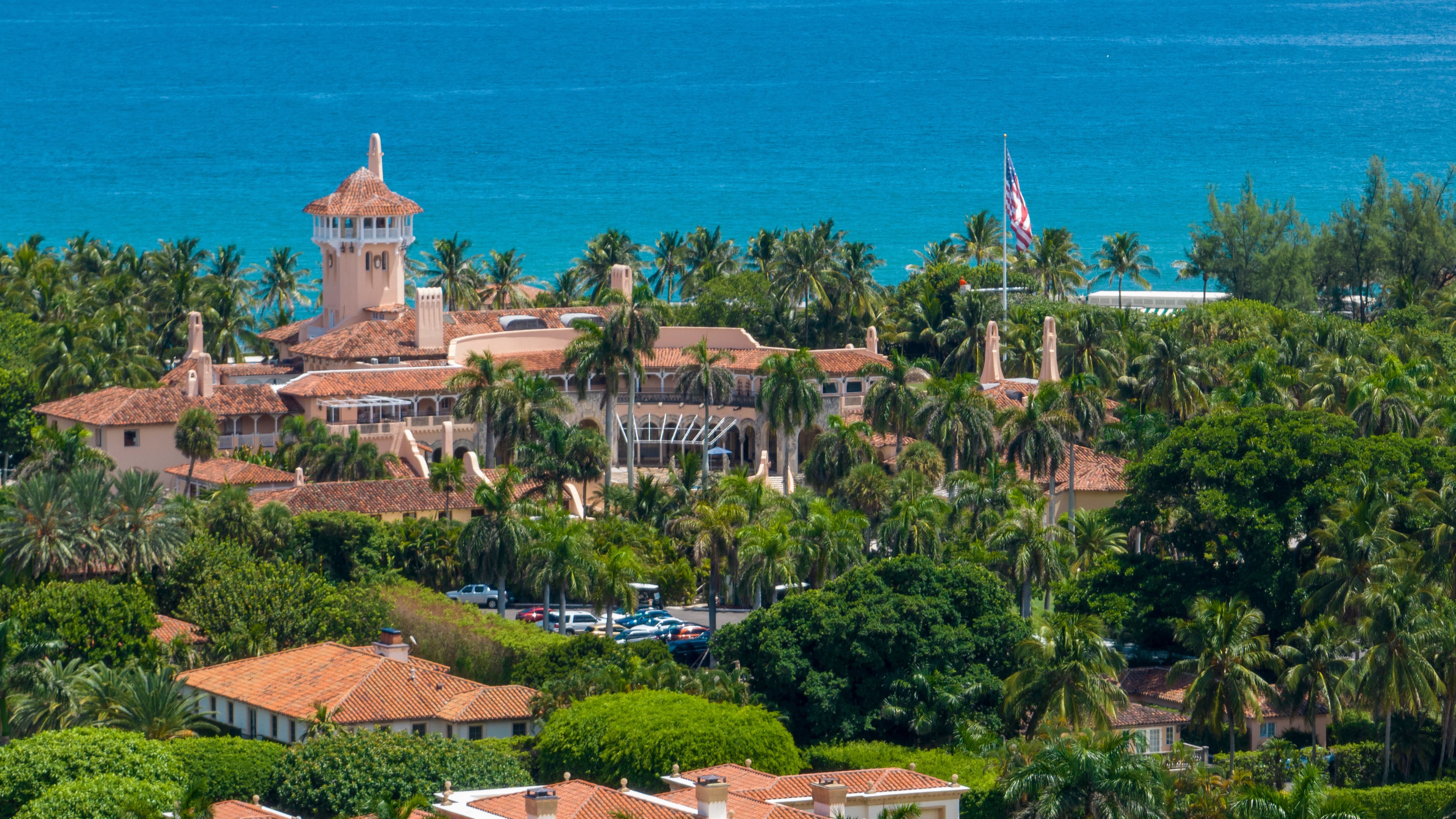 FILE - An aerial view of former President Donald Trump's Mar-a-Lago club in Palm Beach, Fla., on Aug. 31, 2022. (AP Photo/Steve Helber, File)