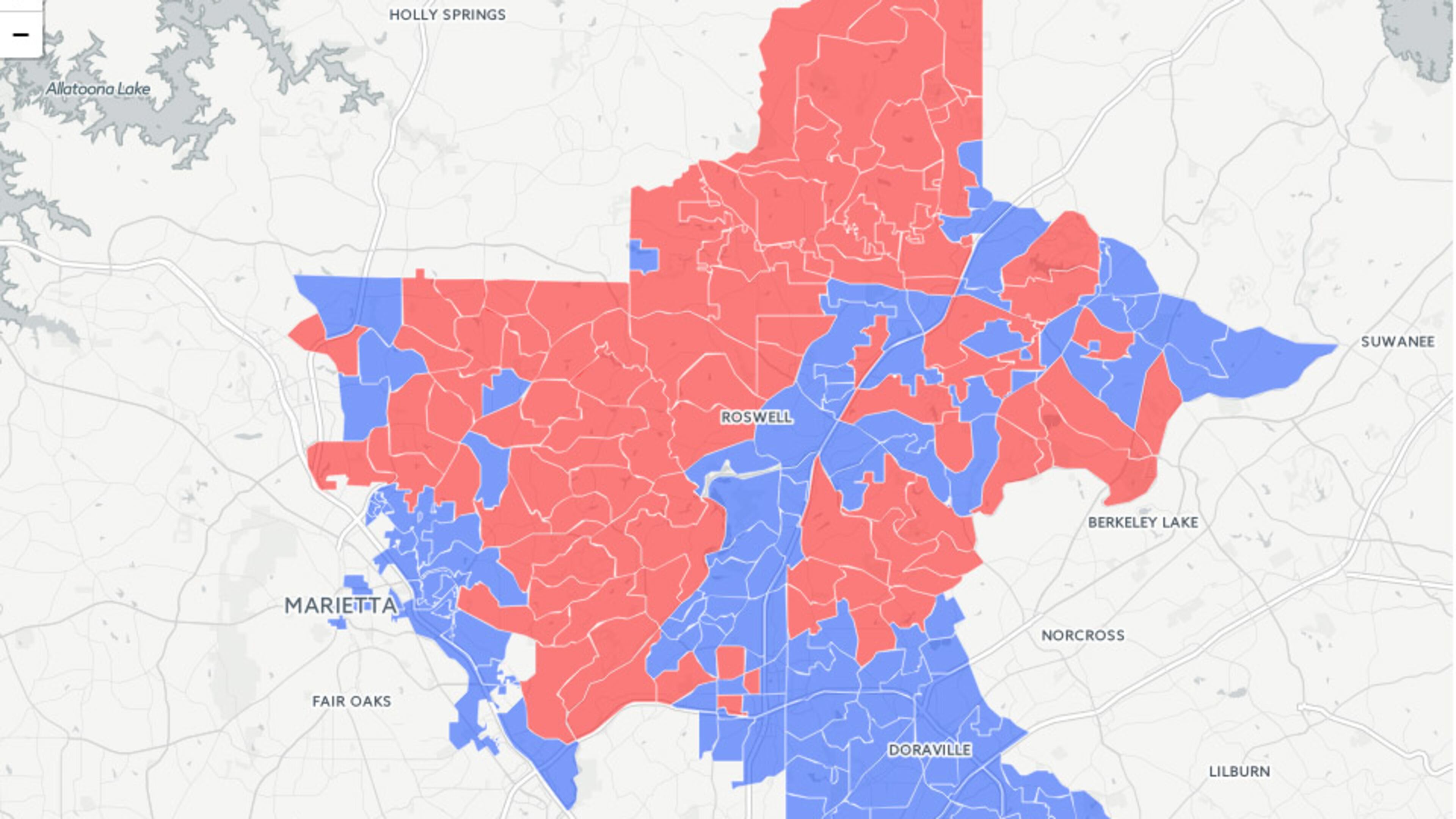 Georgia 6th District precinct map.