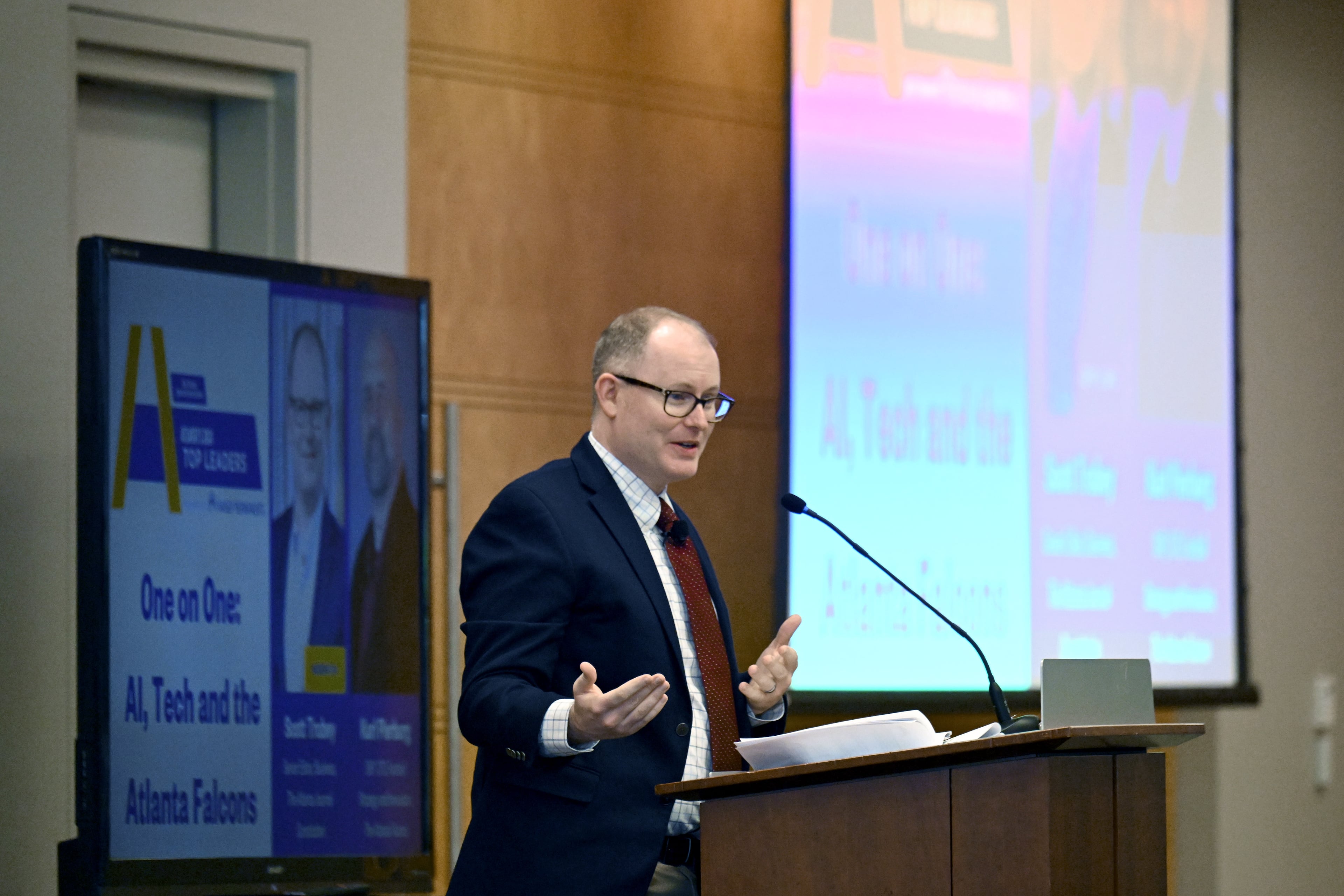 This was me during the AJC Top Leaders event at the Cox Enterprises headquarters in October 2024 during a discussion on artificial intelligence. I'm real, not AI. (Hyosub Shin/AJC)
