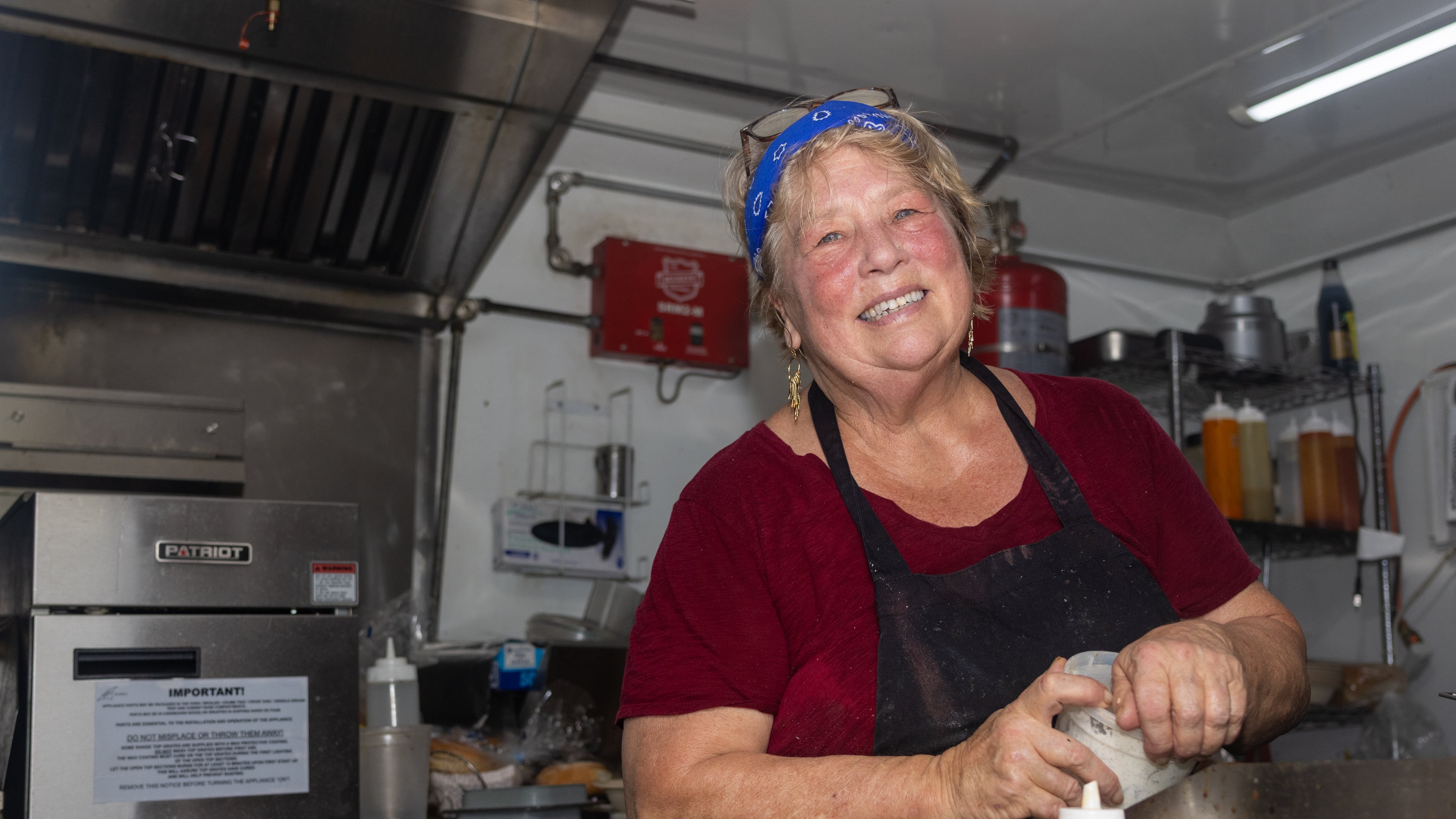 Beth Shipman poses for a photo in the On-Deck Diner kitchen on July 23, 2024 in Daufuskie Island, South Carolina. (AJC Photo/Katelyn Myrick)