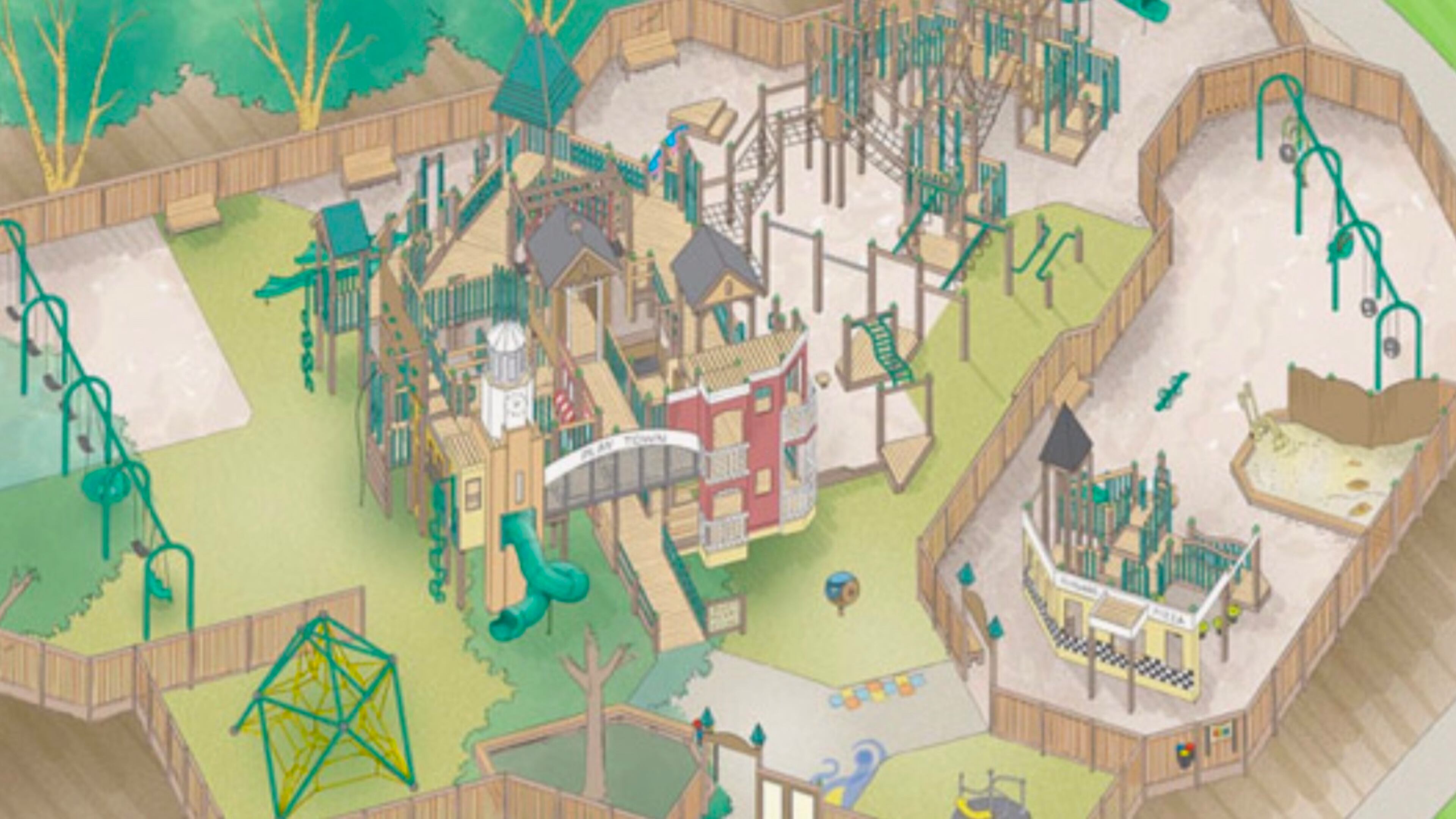 The design for Suwanee PlayTown 2.0 has been released. Volunteers wanted to help build the playground Oct. 9-16. (Courtesy City of Suwanee)