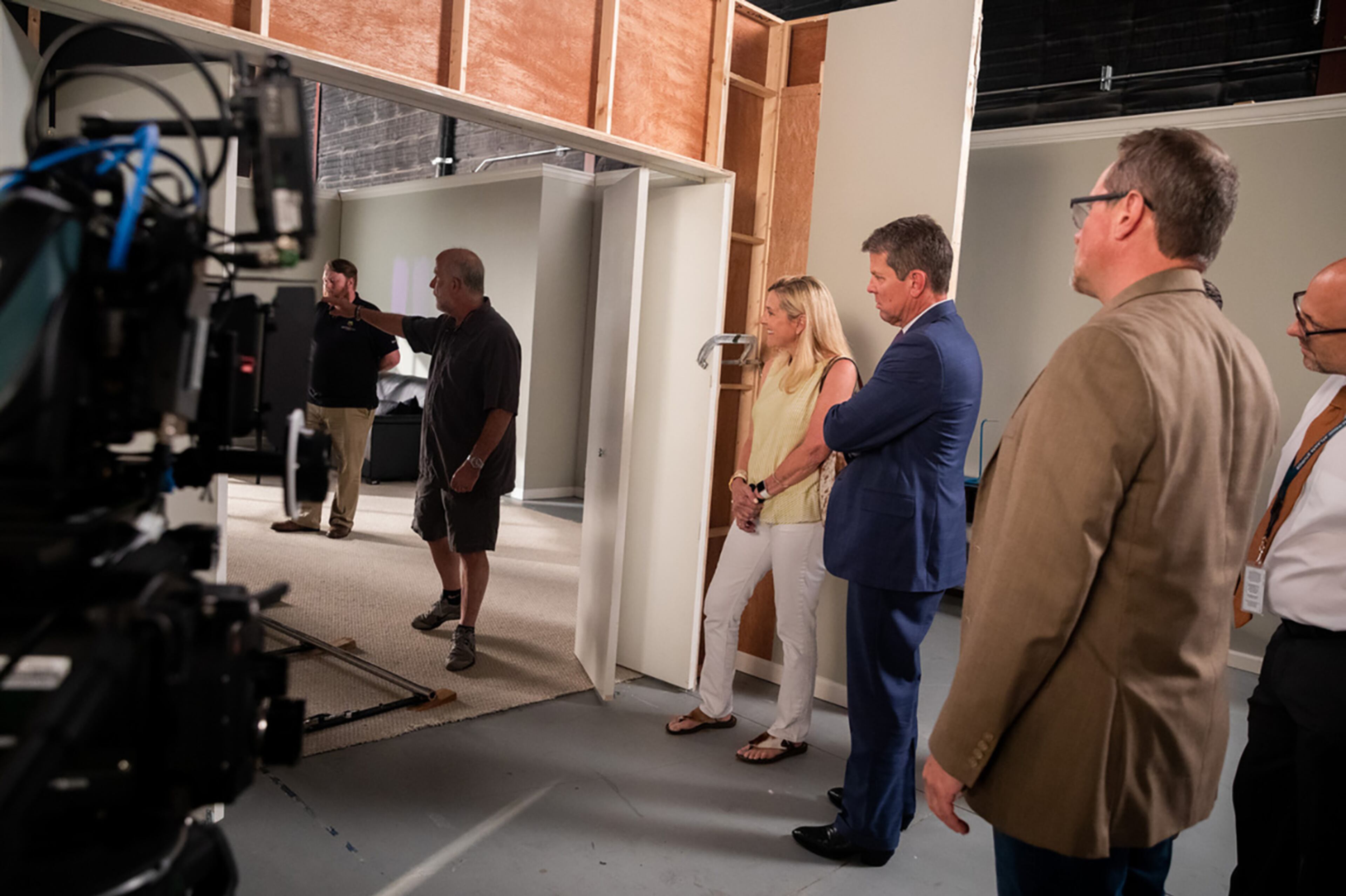 Georgia Gov. Brian Kemp toured what was then known as Pinewood Studios on Wednesday, May 22, 2019. The campus is now known as Trilith Studios. (Handout from the office of Govenor Kemp)