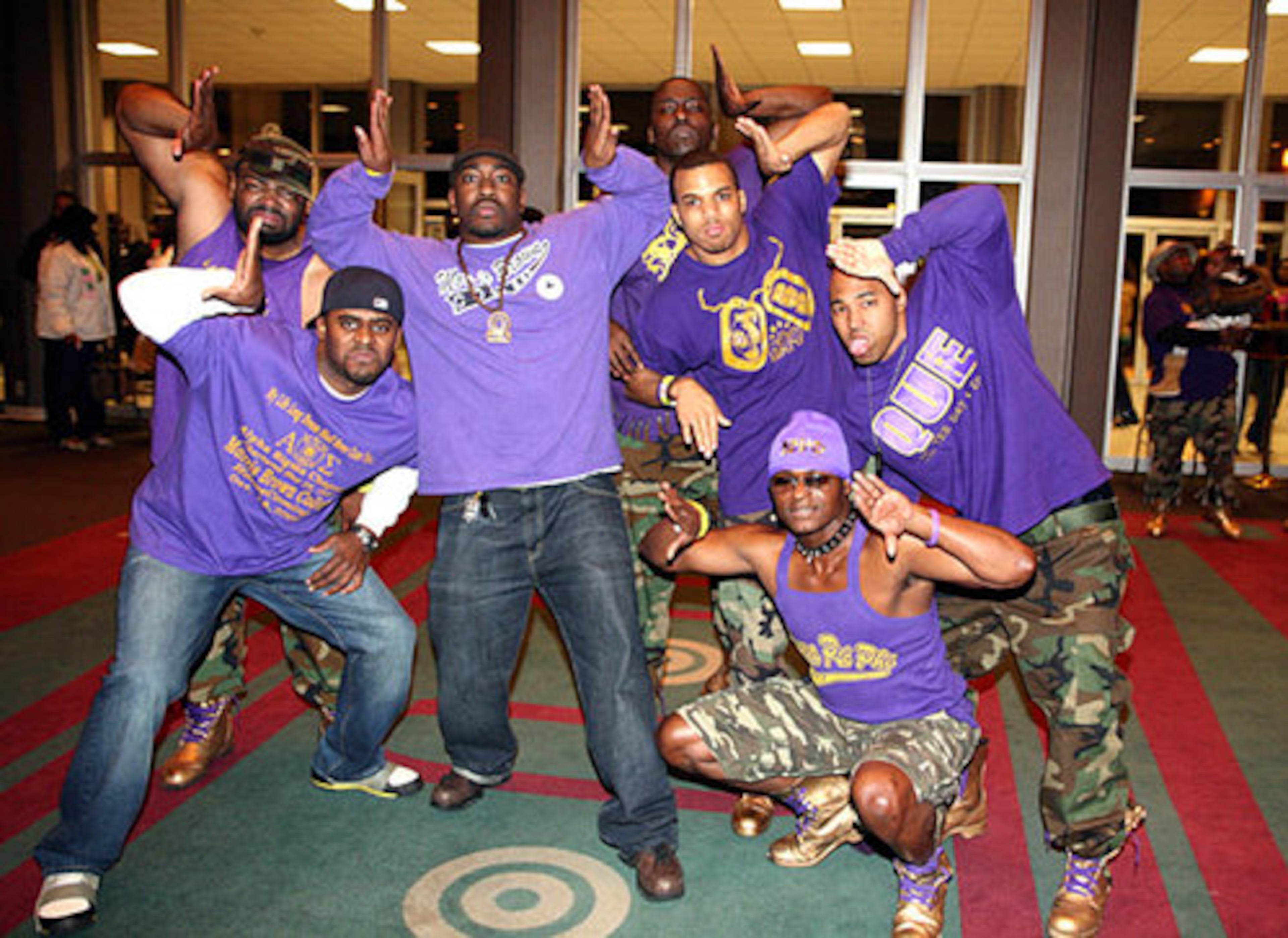 Members of the Alpha Sigma Chapter of Omega Psi Phi Fraternity from Morris Brown College.