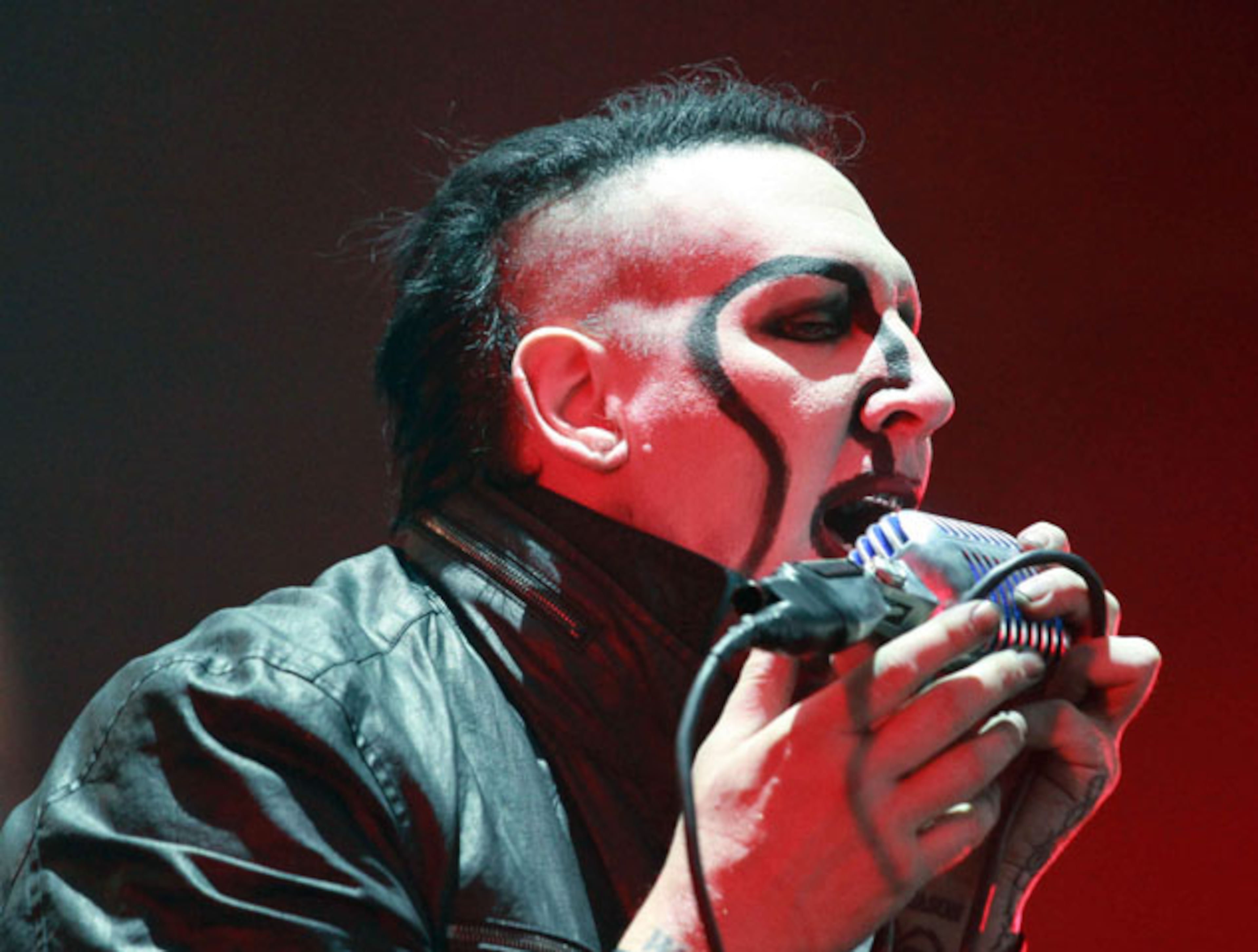 Marllyn Manson performs "Deep Six." The Smashing Pumpkins and Marilyn Manson teamed up for the "End Times Tour", as they rocked Aaron's Amphitheatre at Lakewood in Atlanta on Saturday night, July 25, 2015. Robb D. Cohen / RobbsPhotos.com