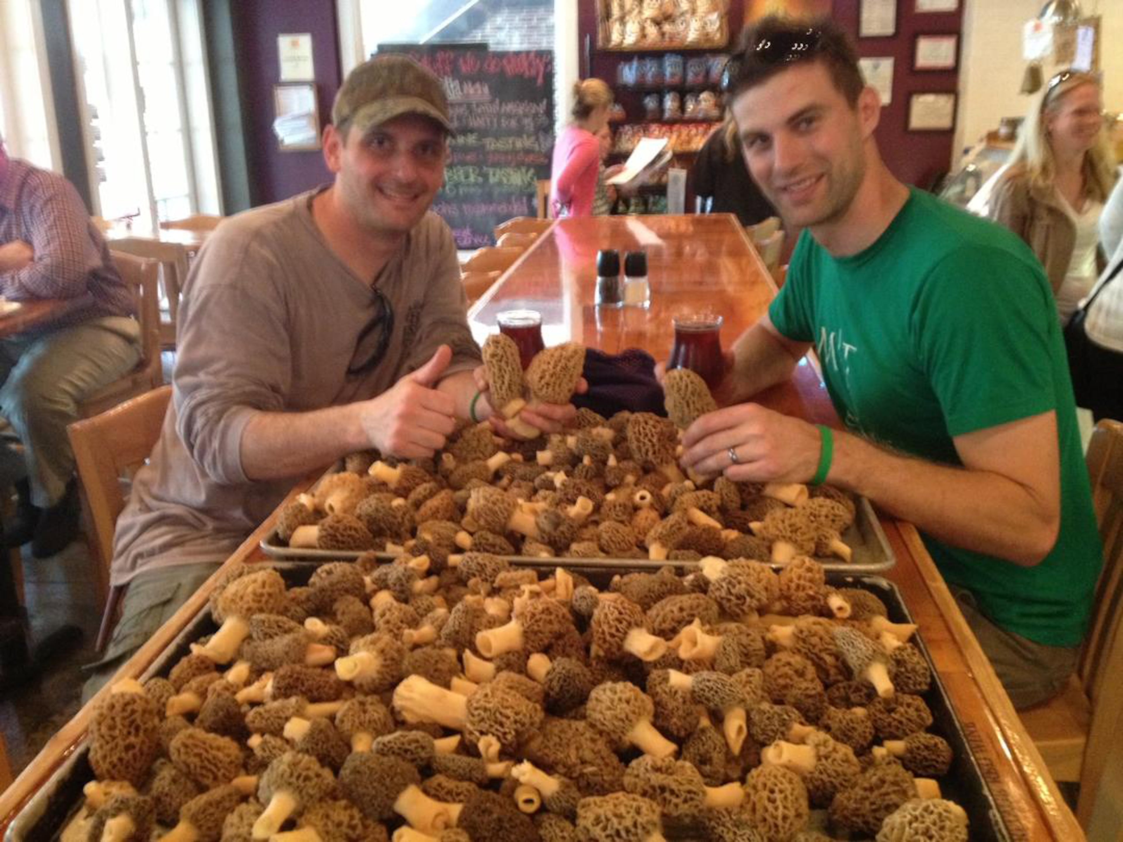 Foraged morel mushrooms will be on the menu du jour at the restaurants in the Unsukay group, where Todd Mussman (left) is a co-founder.
(Courtesy of Todd Mussman)