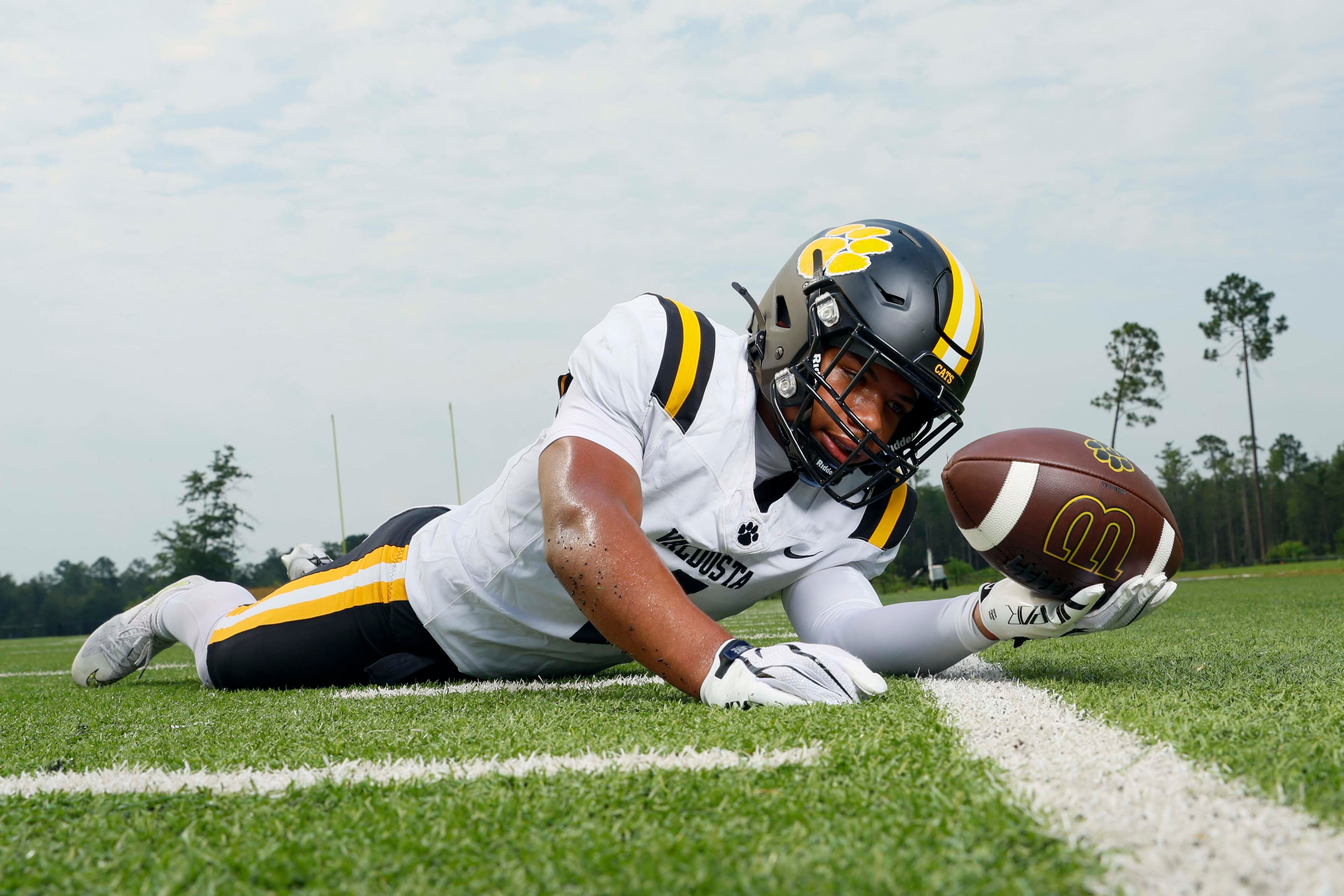 2026 AJC Super 11 Valdosta Marquis Fennell, a running back committed to Stanford University, poses for a portrait at Valdosta High School on Wednesday, July 29, 2026, in Valdosta, GA. (Miguel Martinez/AJC)