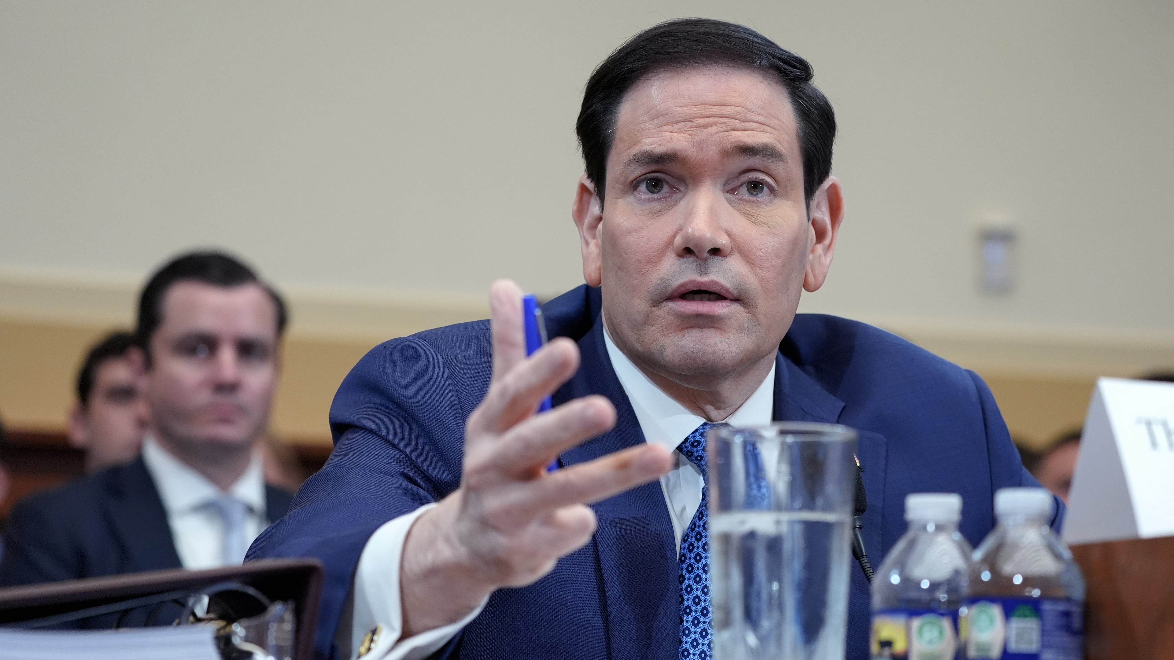 Secretary of State Marco Rubio speaks during a House Committee on Foreign Affairs hearing, Wednesday, June 3, 2026, on Capitol Hill, in Washington. (AP Photo/Mariam Zuhaib)