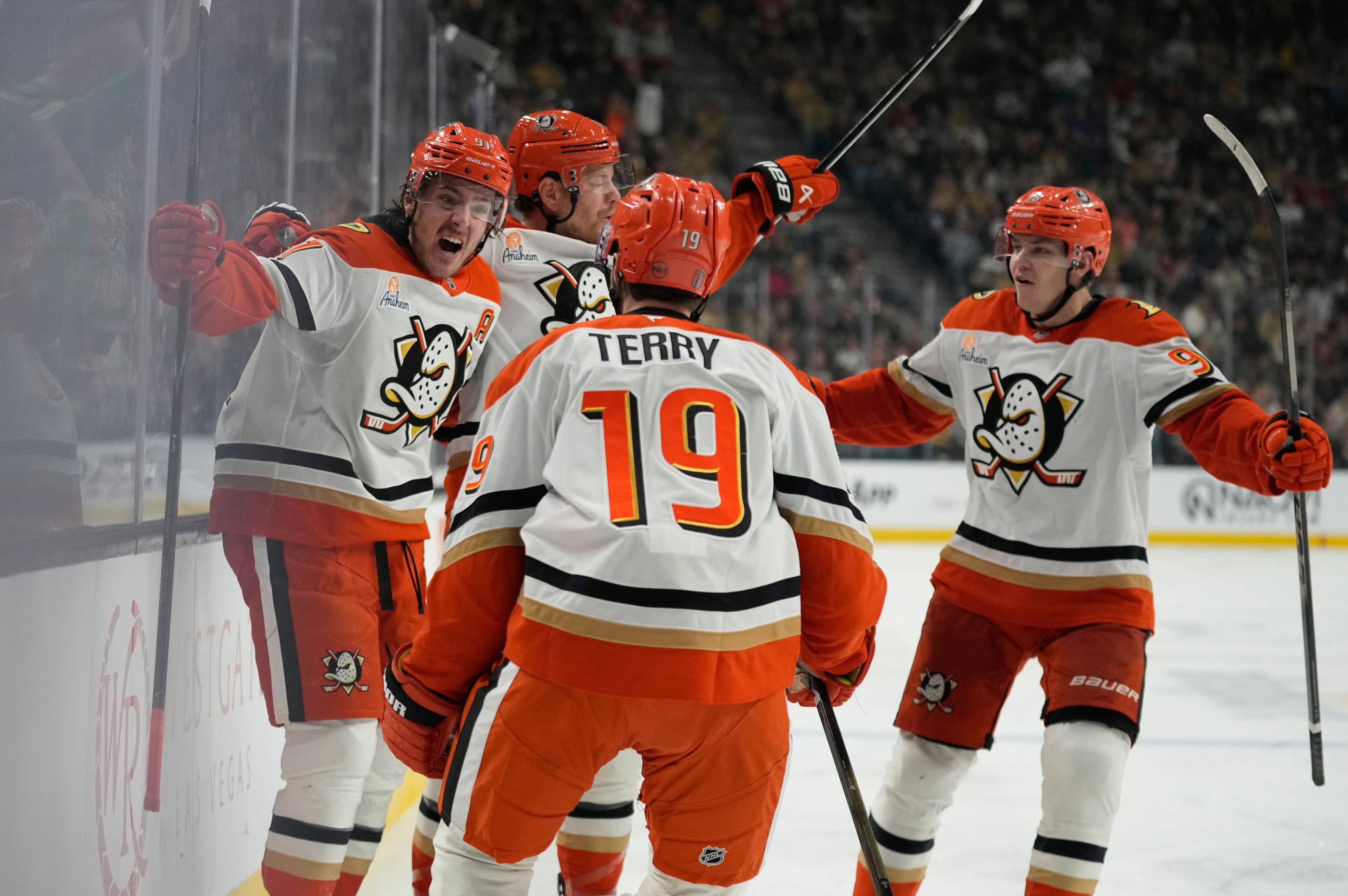 APTOPIX Ducks Golden Knights Hockey