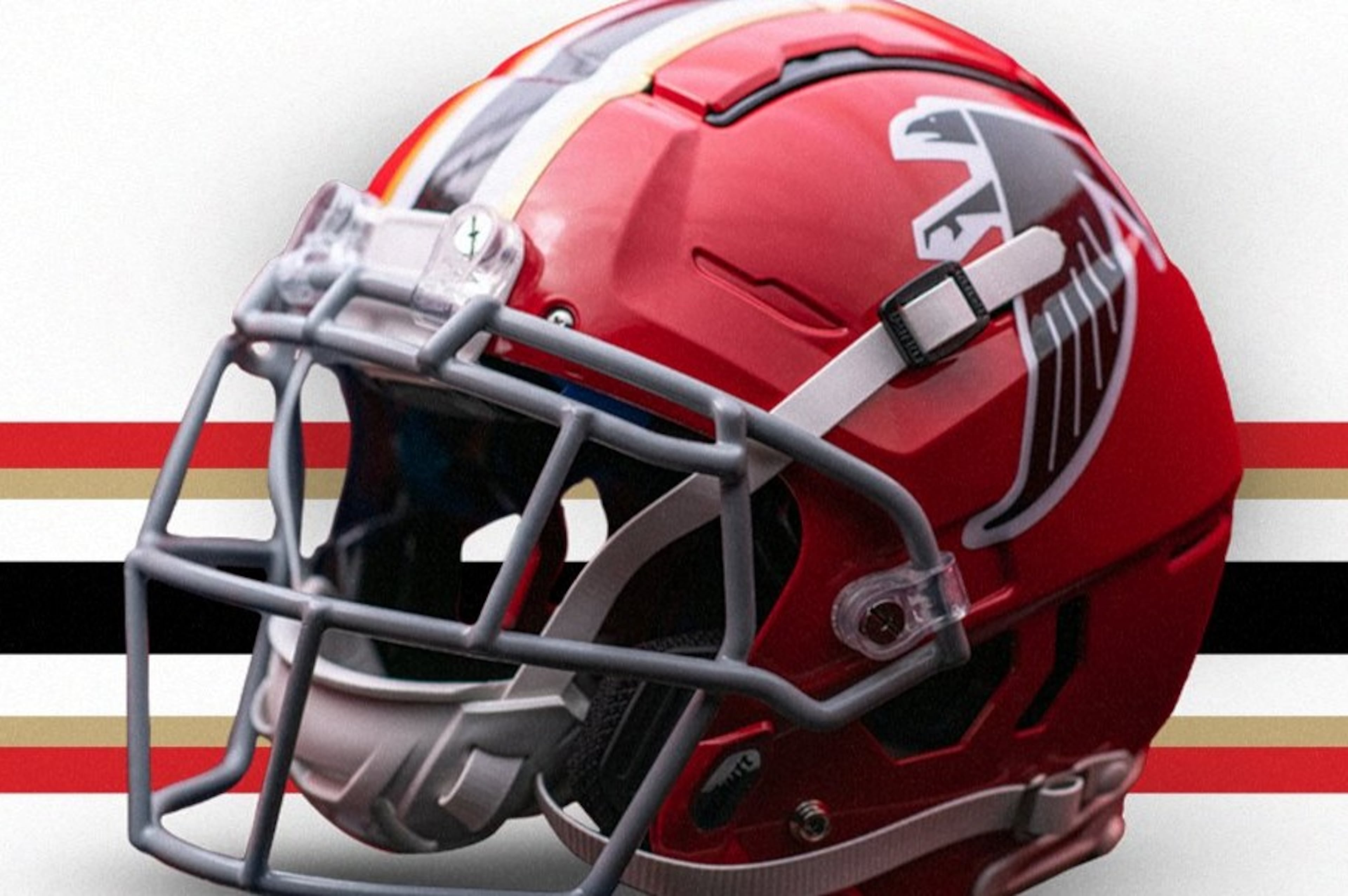 Atlanta Falcons red helmet