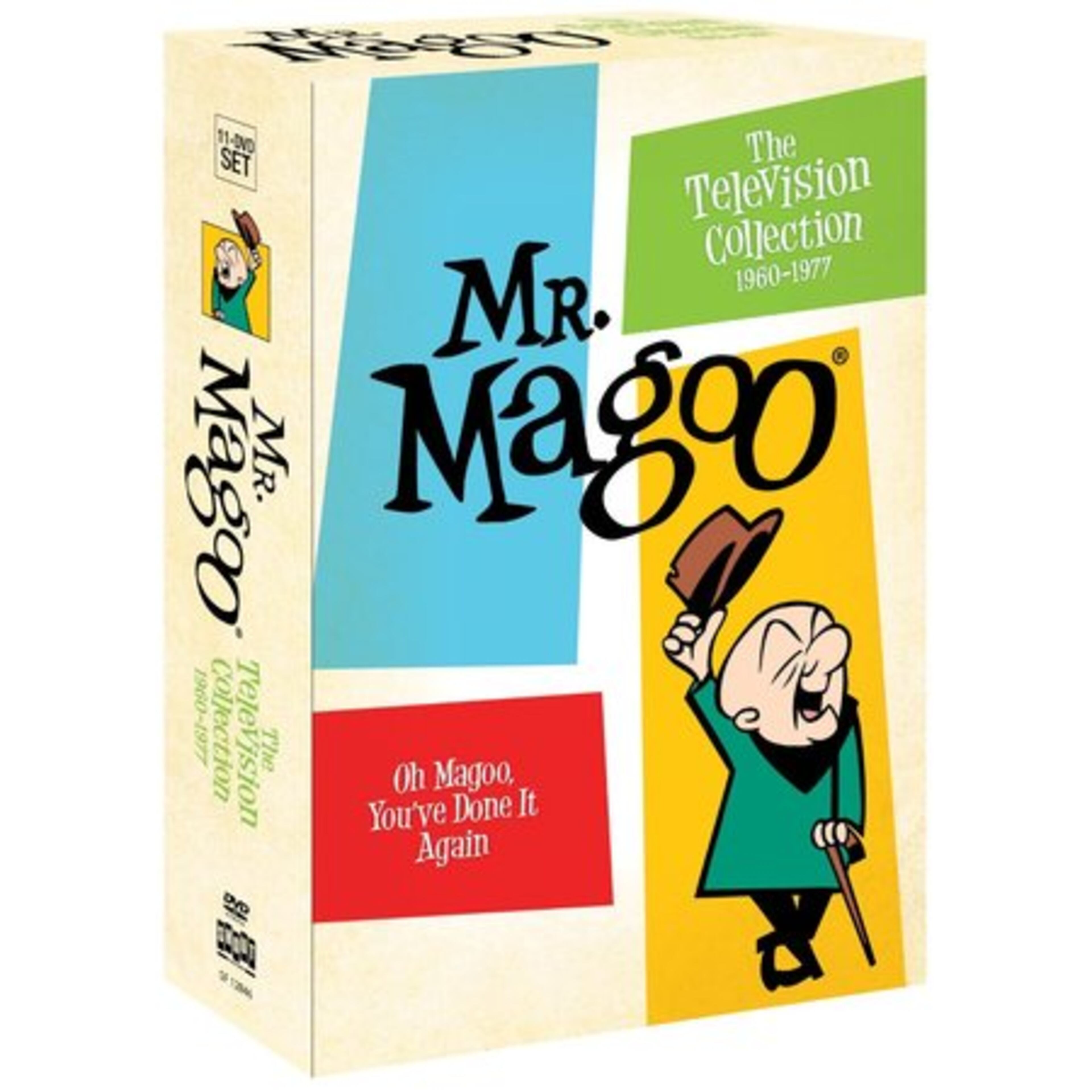 "Mr. Magoo: The Television Collection, 1960-1977." The collection includes 26 episodes of "The Mr. Magoo Show," 26 episodes of "The Famous Adventures of Mr. Magoo," 16 episodes of "What s New Mr. Magoo?" and the prime-time TV special "Uncle Sam Magoo." (Retails for $79.97. Available on Amazon for $52.99)
