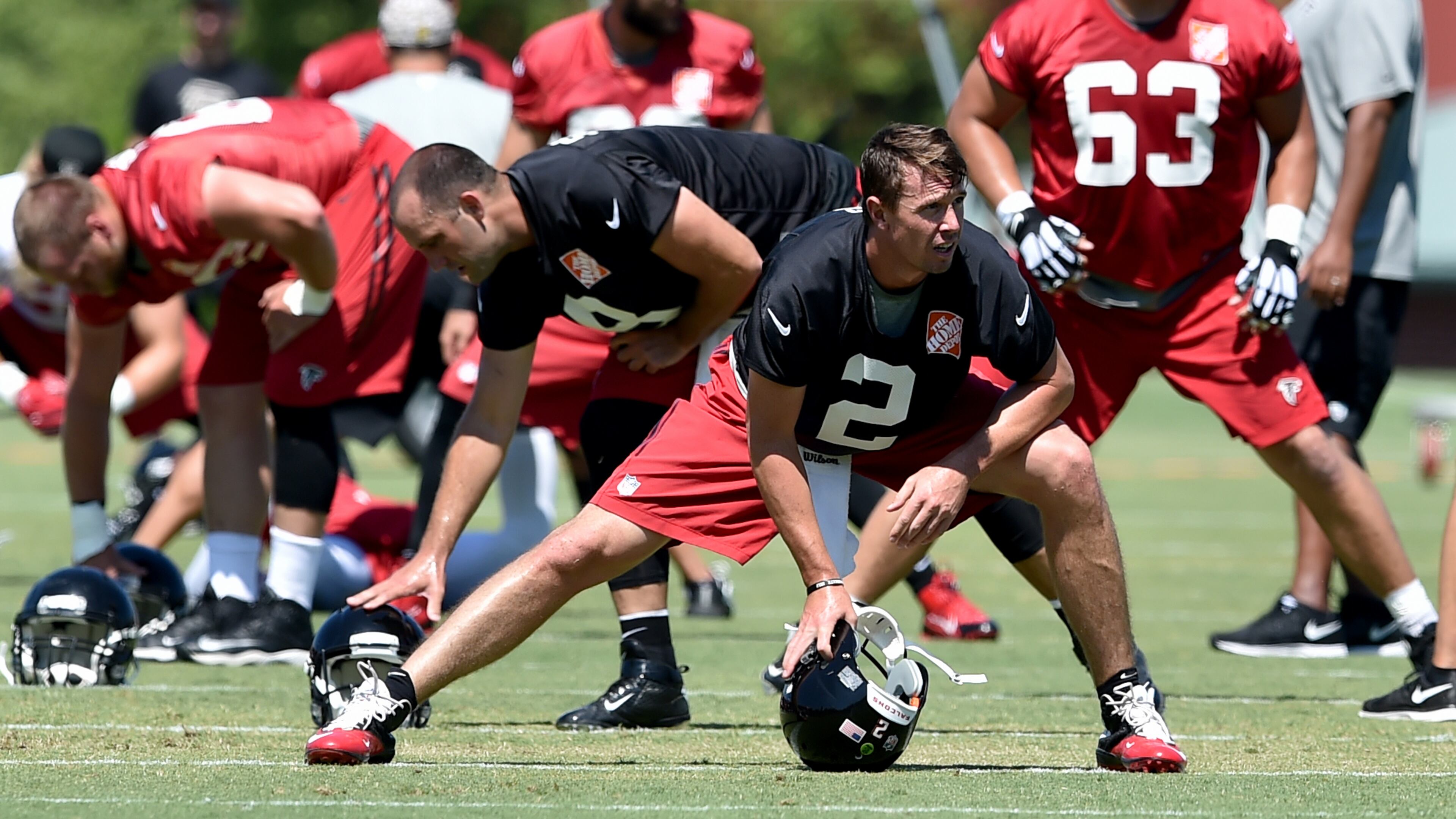 June 16, 2016: Flowery Branch, GA: Atlanta Falcons quarterback Matt Ryan during the last day of mini-camp in Flowery Branch Thursday June 16, 2016. BRANT SANDERLIN/BSANDERLIN@AJC.COM
