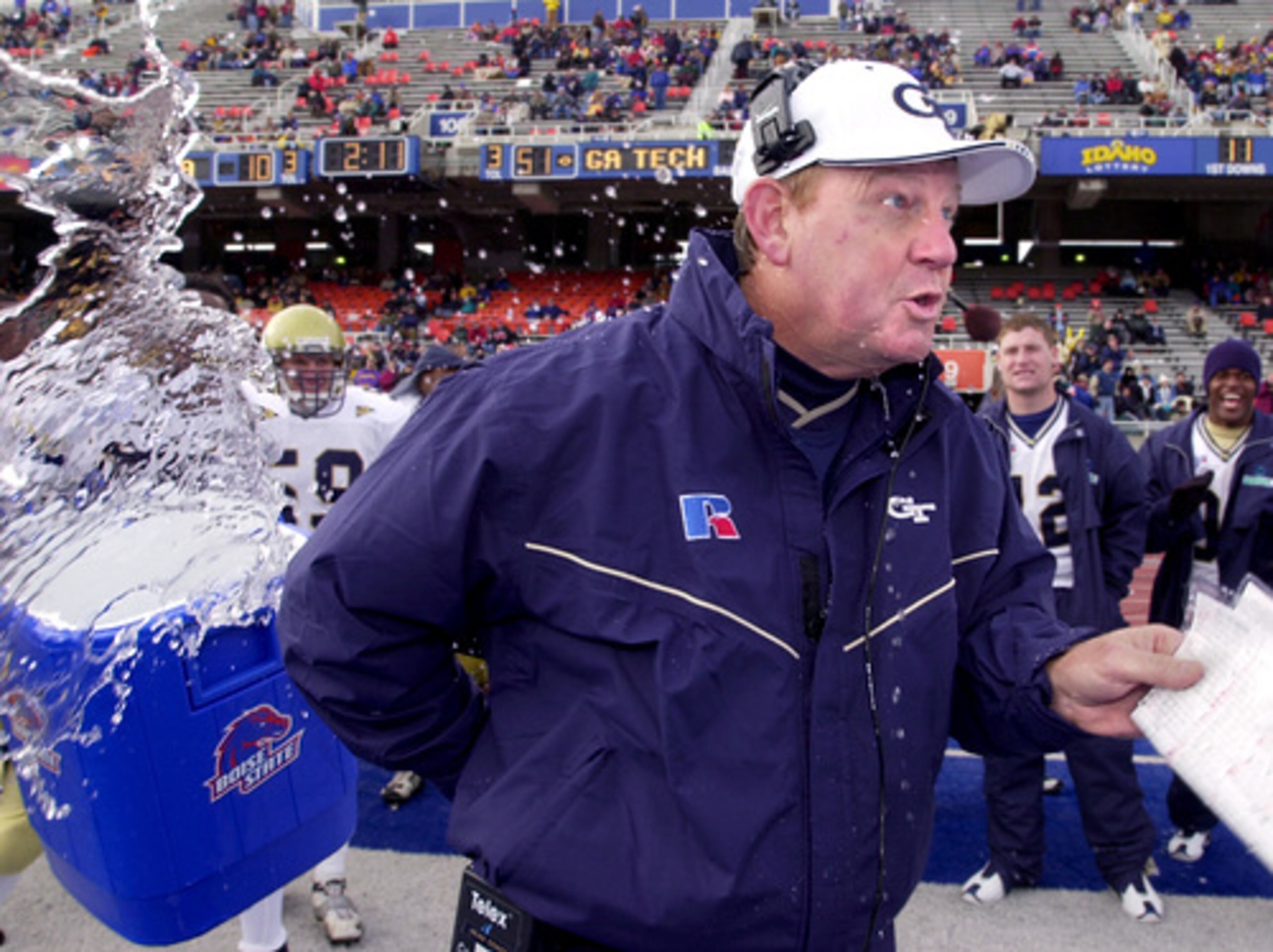 In happier times, Gailey was doused with ice water during the fourth quarter of the Humanitarian Bowl in Boise, Idaho, on Jan. 3, 2004. The Jackets poured it on against Tulsa 52-10. This season, a trip to Boise isn't as appealing.