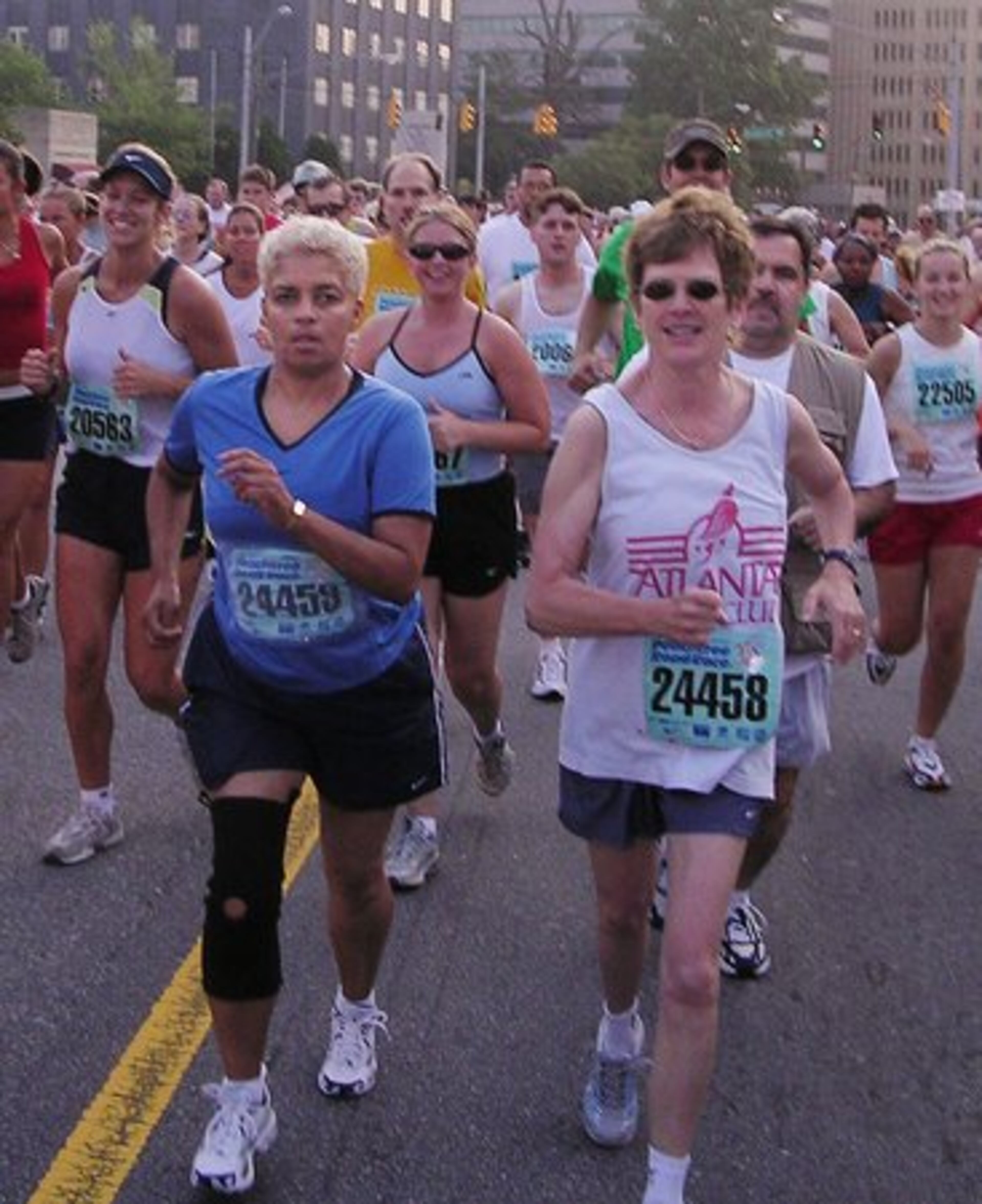 Atlanta Mayor Shirley Franklin ran her first Peachtree Road Race in 2003 (accompanied by the Atlanta Track Club's Executive Director Julia Emmons). Franklin was the first Atlanta mayor to run the race.