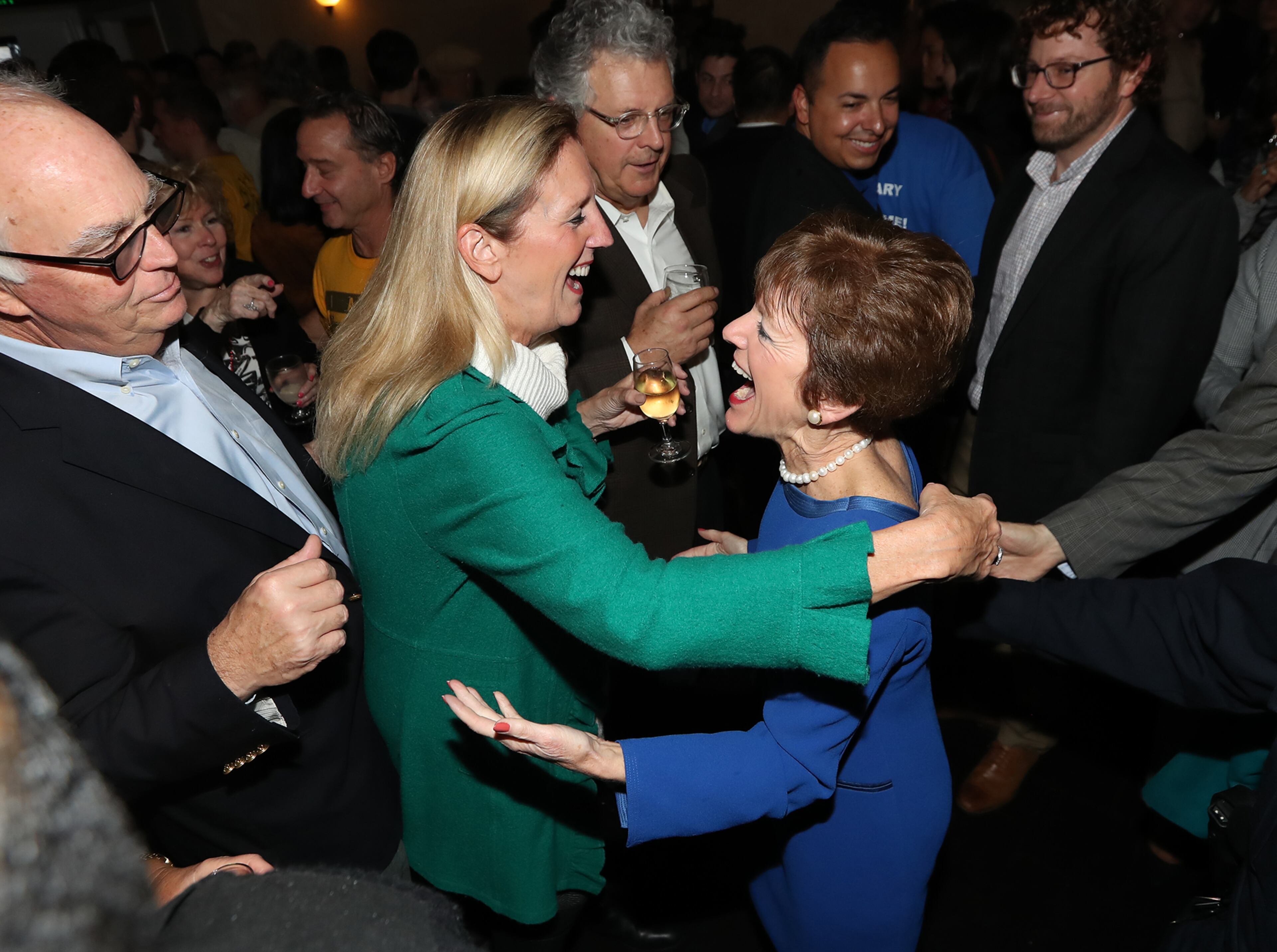 December 5, 2017 Atlanta: Mary Norwood greets supporters as she arrives for her election night party at the Park Tavern in the Atlanta mayoral runoff on Tuesday, December 5, 2017, in Atlanta. Curtis Compton/ccompton@ajc.com
