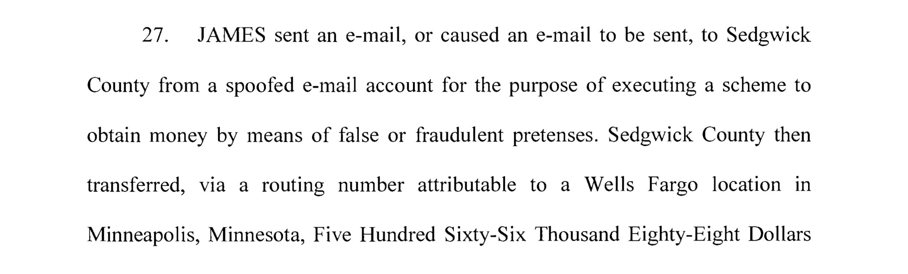 A criminal complaint alleges that the Brookhaven man committed wire fraud.